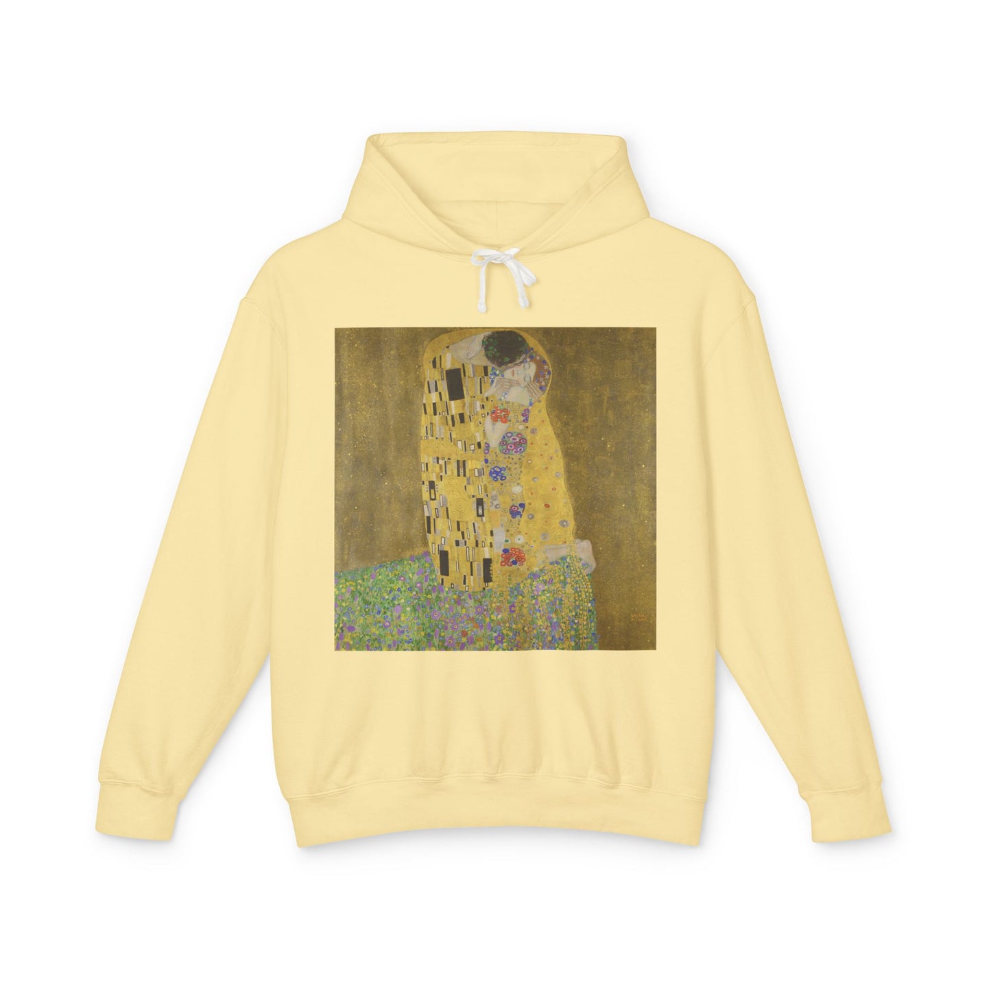 100% Cotton The Kiss Hoodie Gustav Klimt Art Lover Famous Painting Graphic Hooded Sweatshirt (Lightweight)
