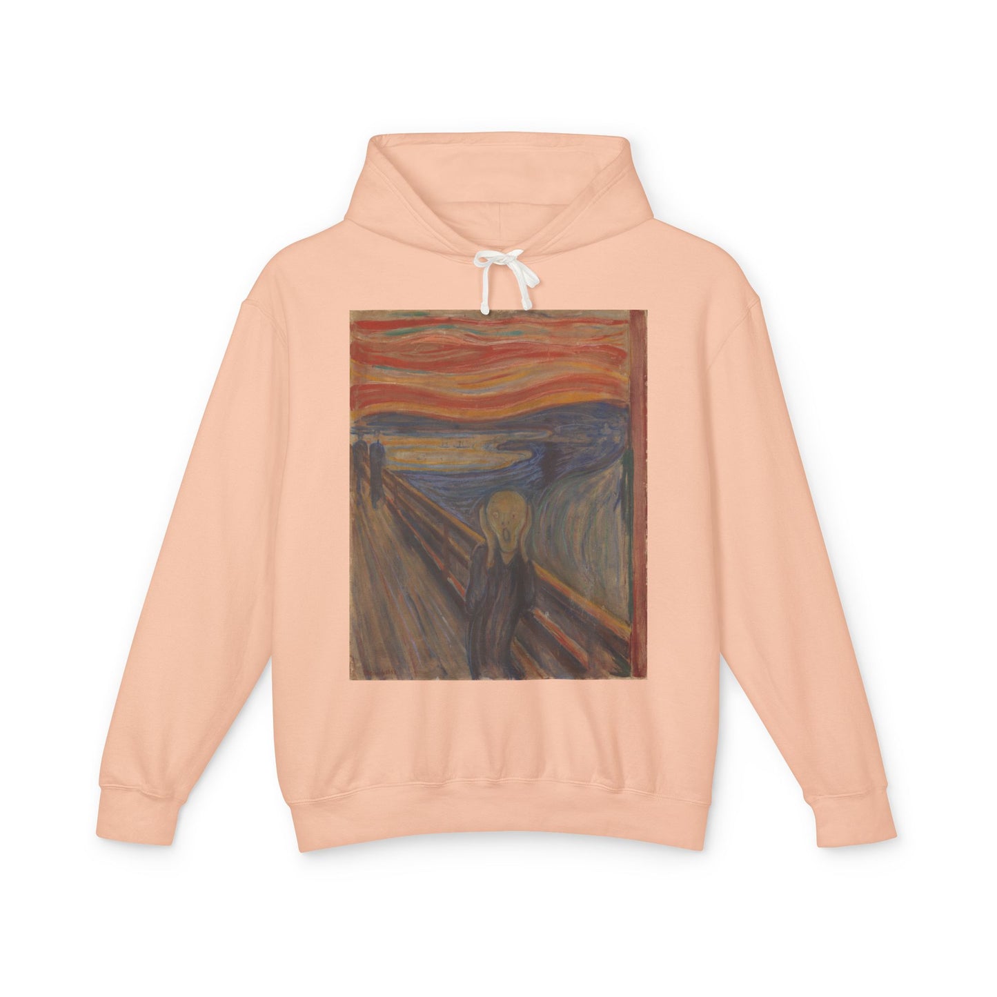 100% Cotton The Scream Hoodie Edvard Munch Art Lover Famous Painting Graphic Hooded Sweatshirt (Lightweight)