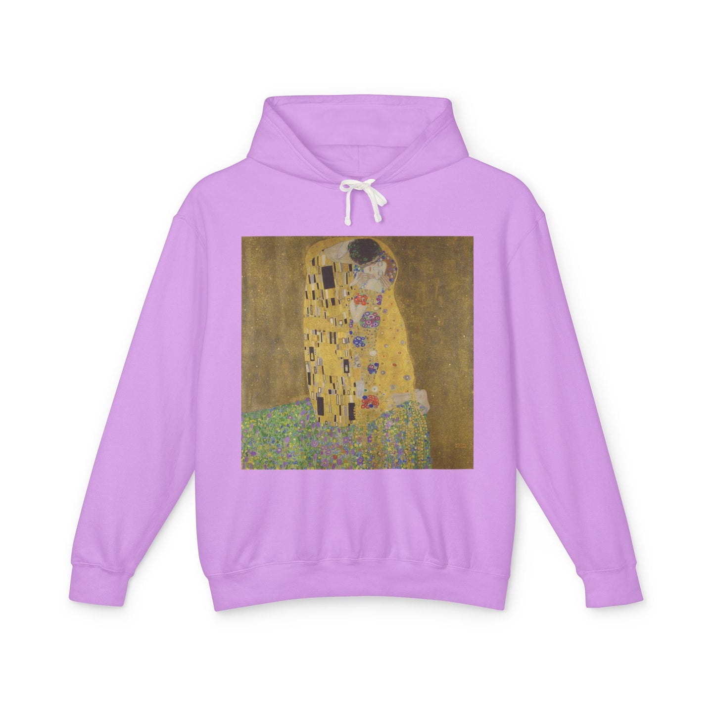 100% Cotton The Kiss Hoodie Gustav Klimt Art Lover Famous Painting Graphic Hooded Sweatshirt (Lightweight)