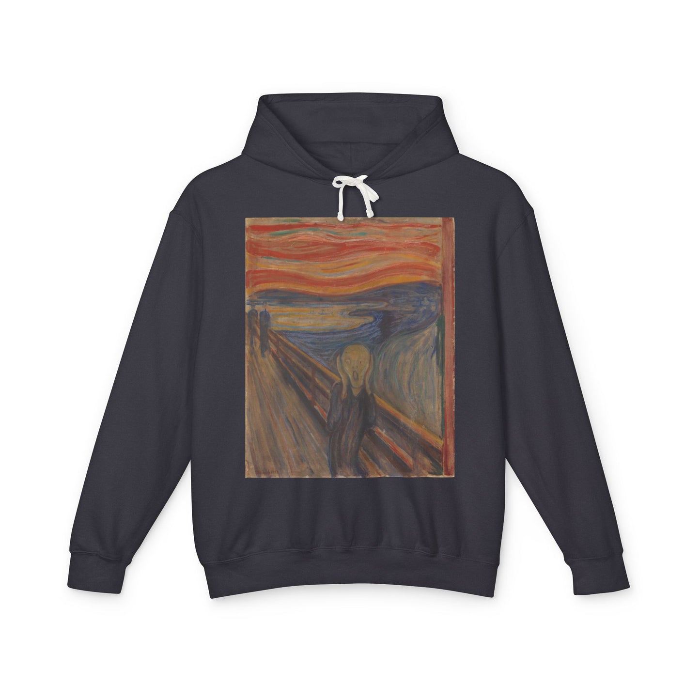 100% Cotton The Scream Hoodie Edvard Munch Art Lover Famous Painting Graphic Hooded Sweatshirt (Lightweight)