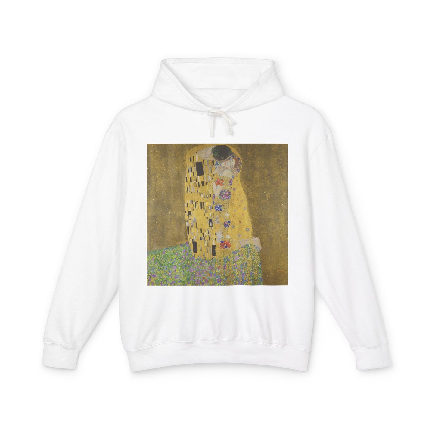 100% Cotton The Kiss Hoodie Gustav Klimt Art Lover Famous Painting Graphic Hooded Sweatshirt (Lightweight)