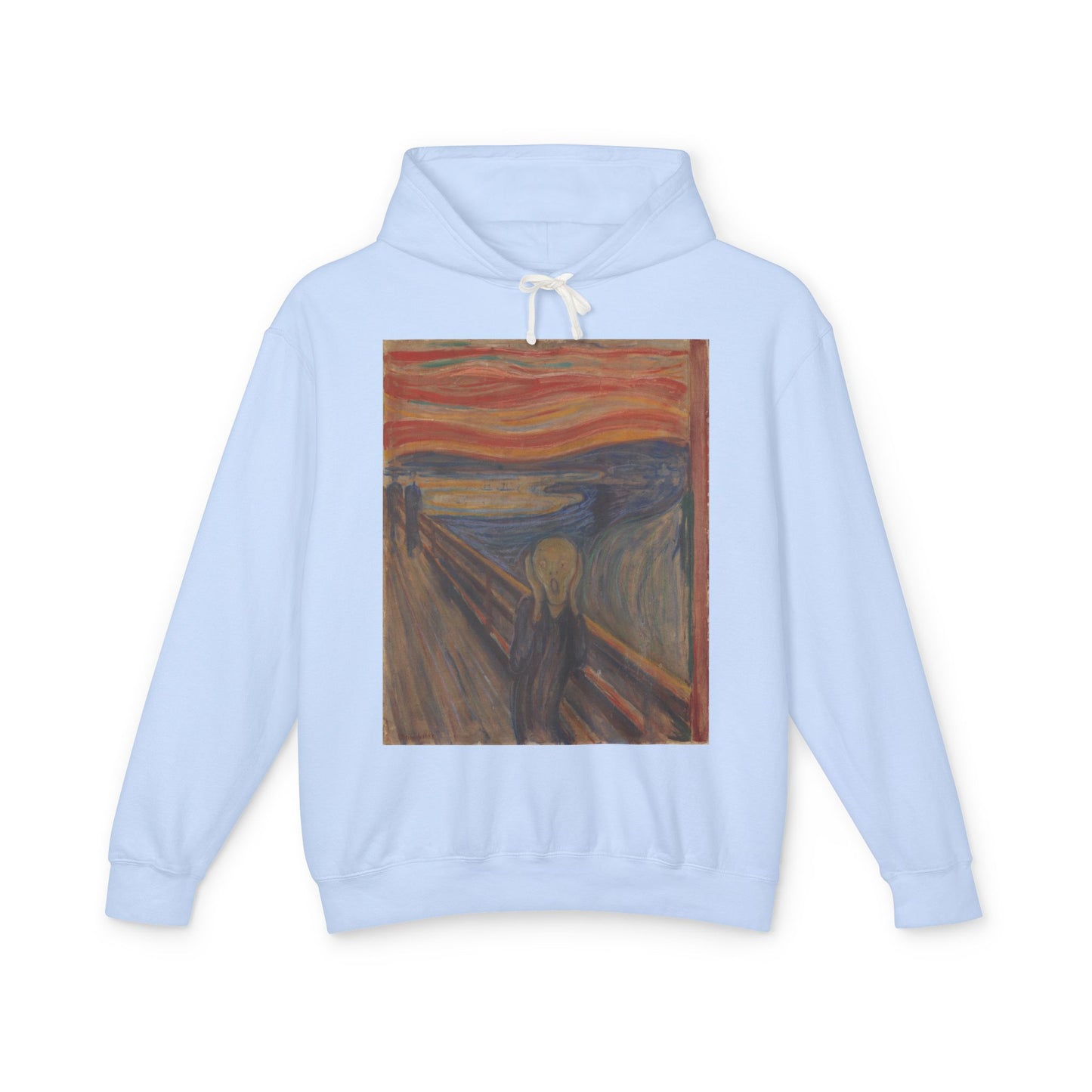 100% Cotton The Scream Hoodie Edvard Munch Art Lover Famous Painting Graphic Hooded Sweatshirt (Lightweight)