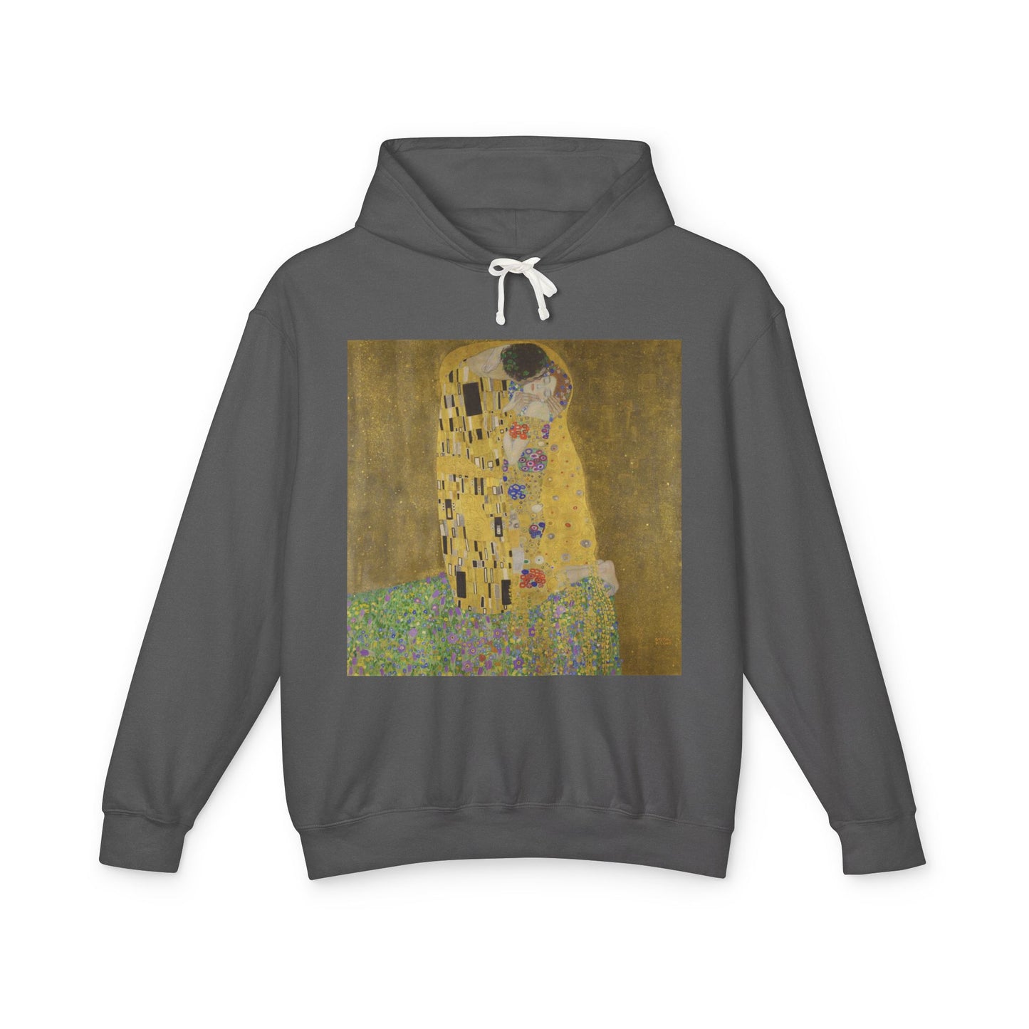 100% Cotton The Kiss Hoodie Gustav Klimt Art Lover Famous Painting Graphic Hooded Sweatshirt (Lightweight)
