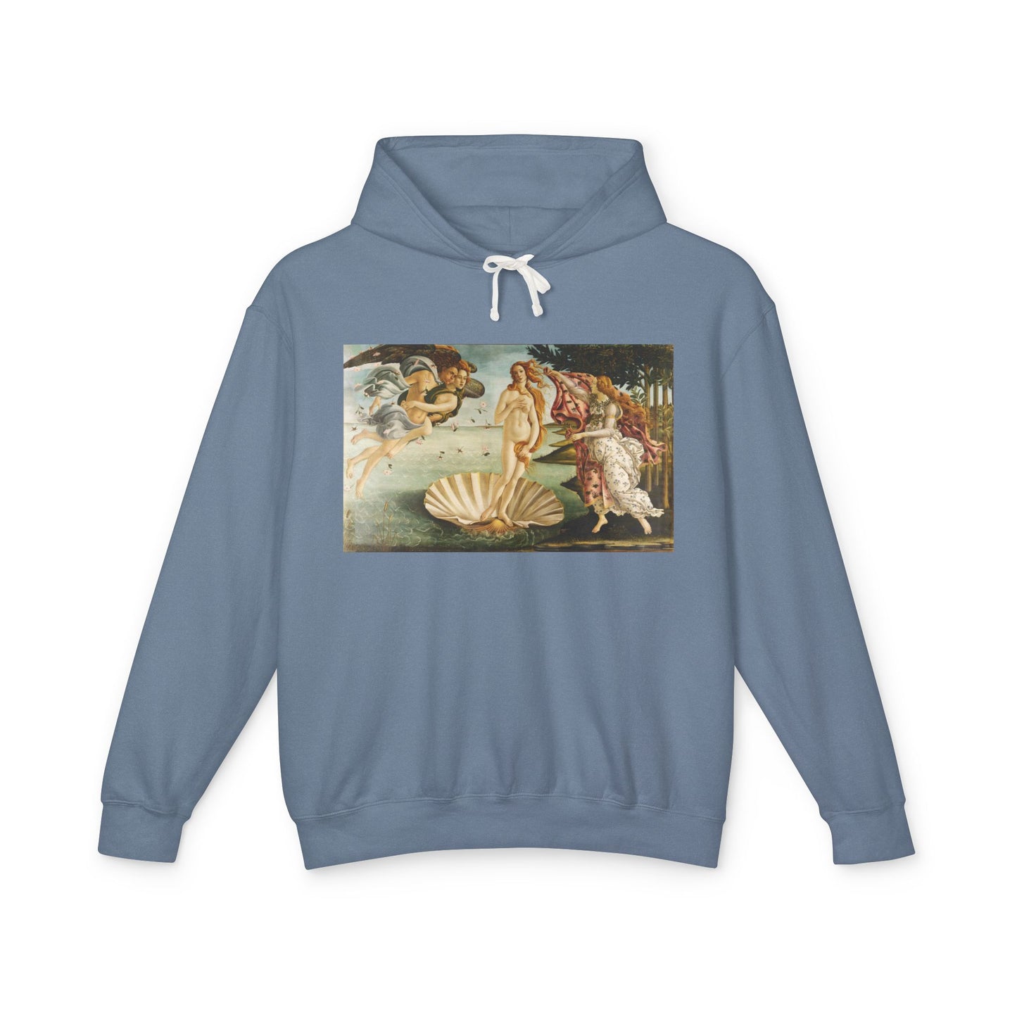 100% Cotton The Birth of Venus Hoodie Botticelli Art Lover Famous Painting Graphic Hooded Sweatshirt (Lightweight)