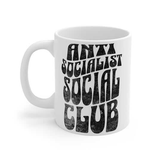 Anti Socialist Social Club Right Wing Political Anti-Communist Coffee Mug 11oz