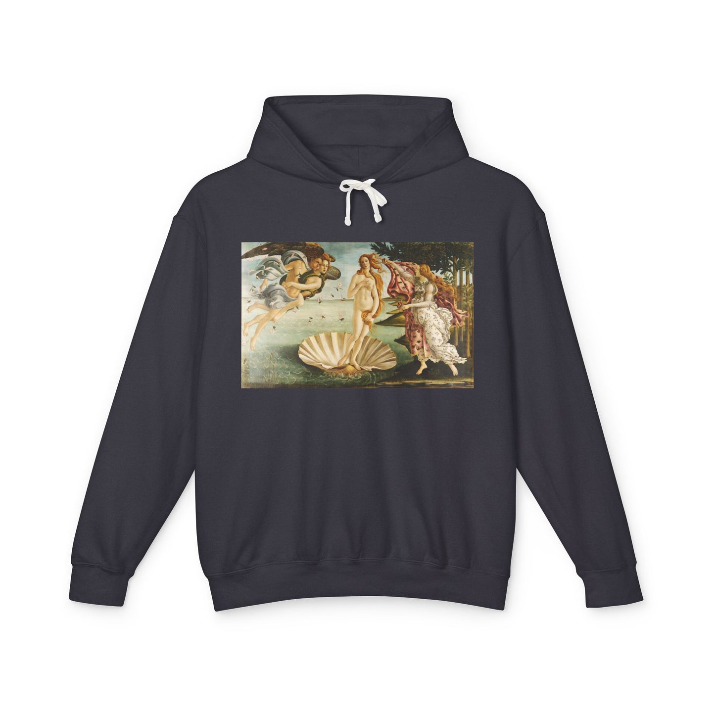 100% Cotton The Birth of Venus Hoodie Botticelli Art Lover Famous Painting Graphic Hooded Sweatshirt (Lightweight)