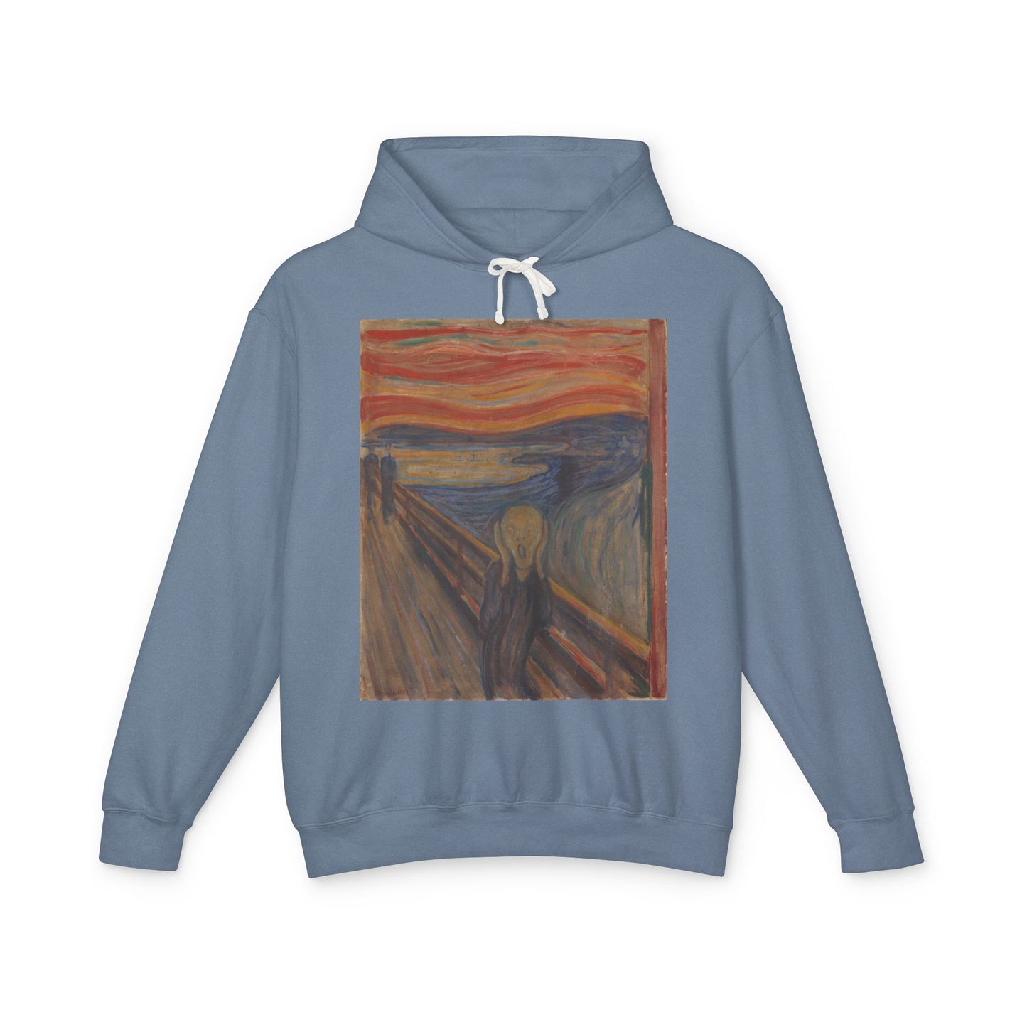 100% Cotton The Scream Hoodie Edvard Munch Art Lover Famous Painting Graphic Hooded Sweatshirt (Lightweight)