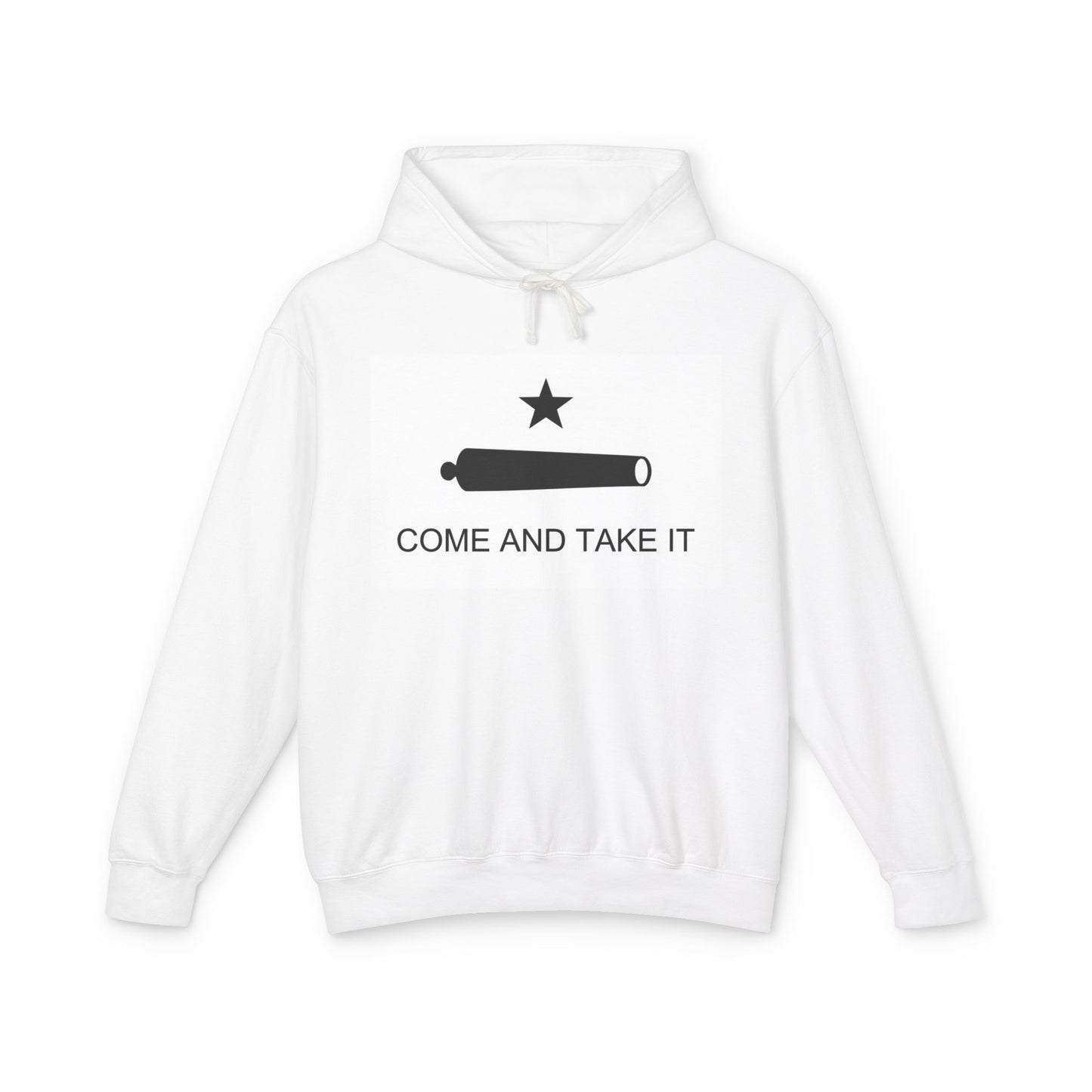 100% Cotton Hoodie Come and Take It Battle of Gonzales Flag Cannon 2A Libertarian Graphic Unisex Hooded Sweatshirt (Lightweight)