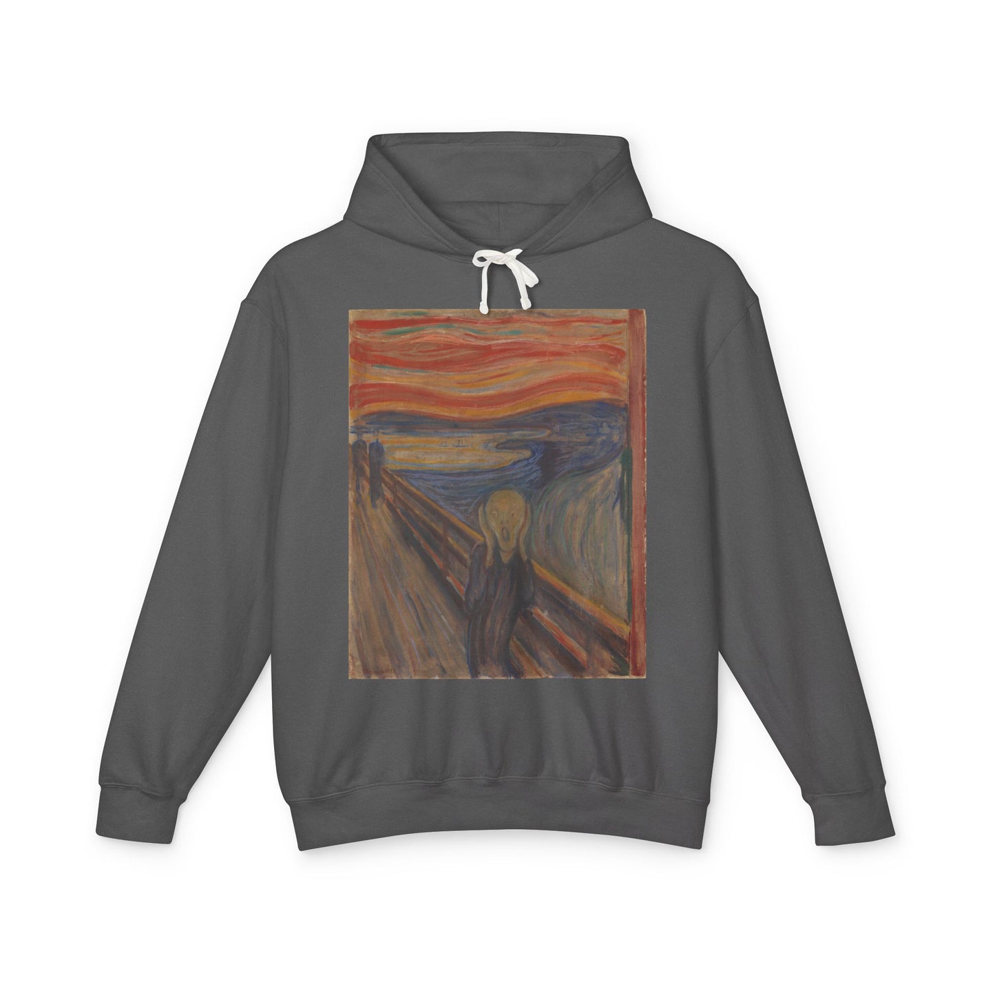 100% Cotton The Scream Hoodie Edvard Munch Art Lover Famous Painting Graphic Hooded Sweatshirt (Lightweight)