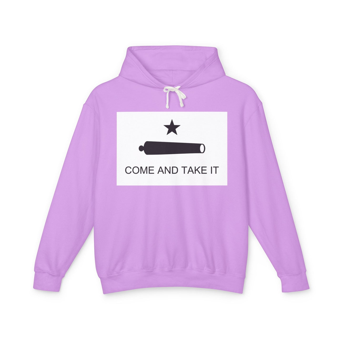 100% Cotton Hoodie Come and Take It Battle of Gonzales Flag Cannon 2A Libertarian Graphic Unisex Hooded Sweatshirt (Lightweight)