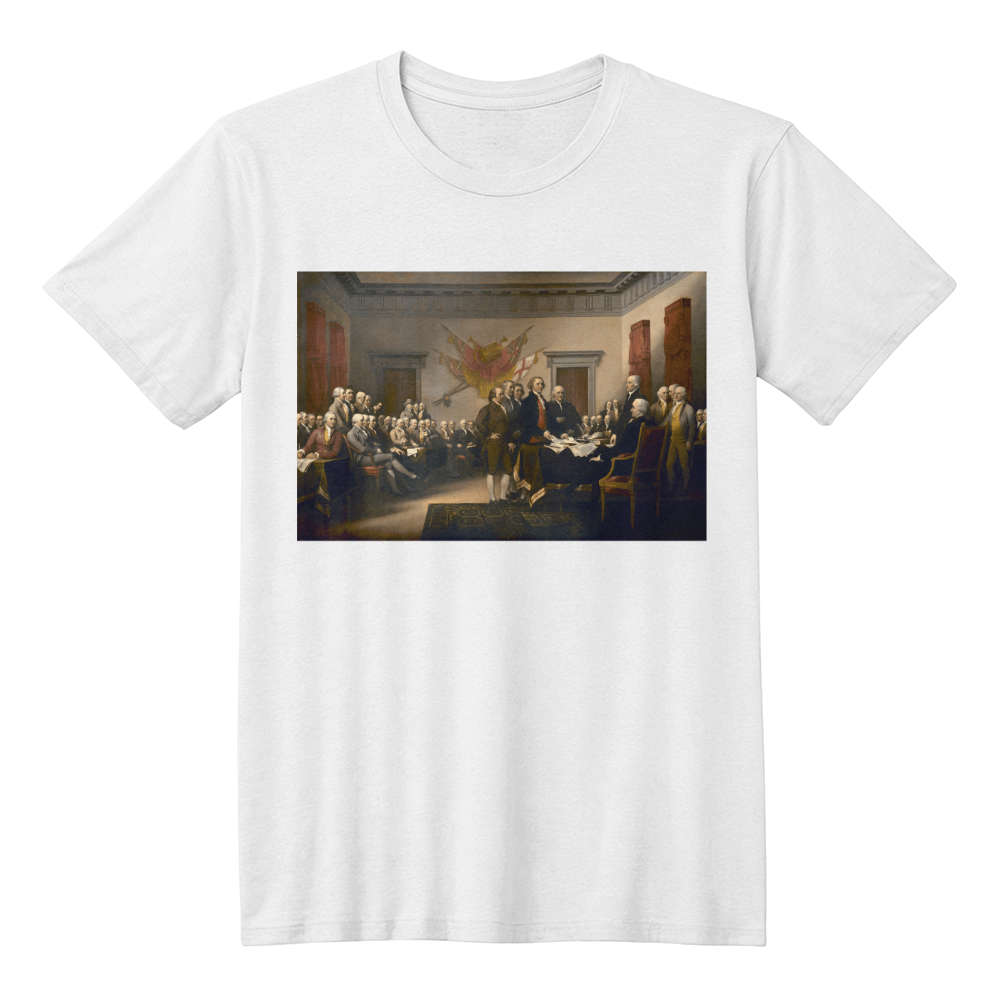 Declaration of Independence Painting John Trumbull 1776 Art Libertarian Graphic T-Shirt (100% Cotton)