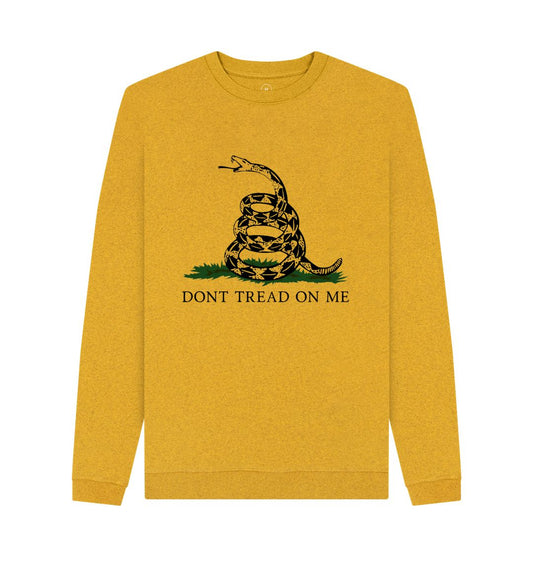 Sunflower Yellow Don't Tread On Me Gadsden Flag 100% Cotton Sweatshirt