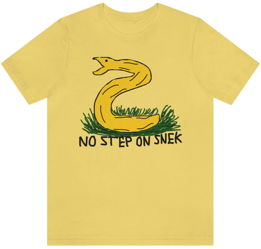 No Step on Snek Bad Drawing Short Sleeve Unisex T-Shirt Graphic Tee