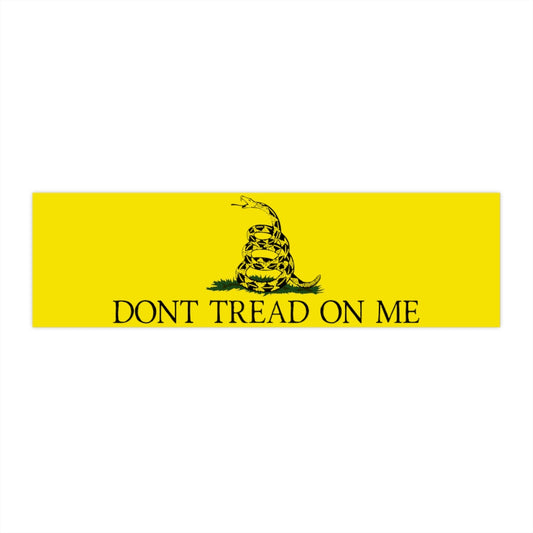 Funny Libertarian Bumper Sticker 3x"11.5" Gadsden Flag Don't Tread On Me