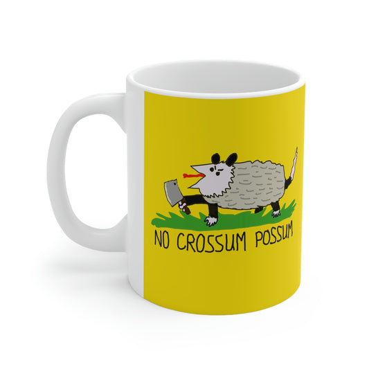 No Crossum Possum Bad Drawing Funny Coffee Mug