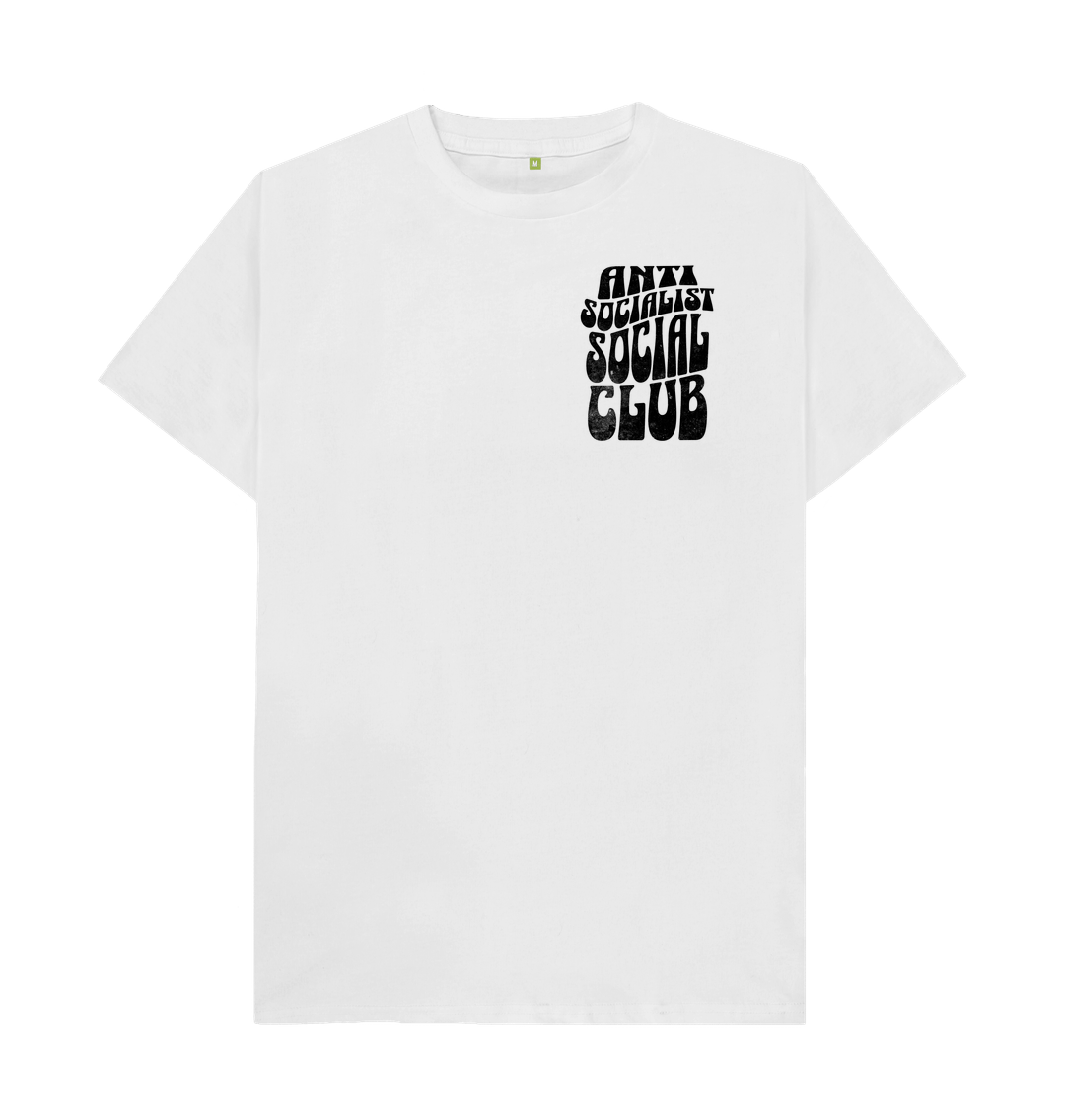 White Anti Socialist Social Club 100% Organic Cotton T-Shirt (Design on Front & Back)