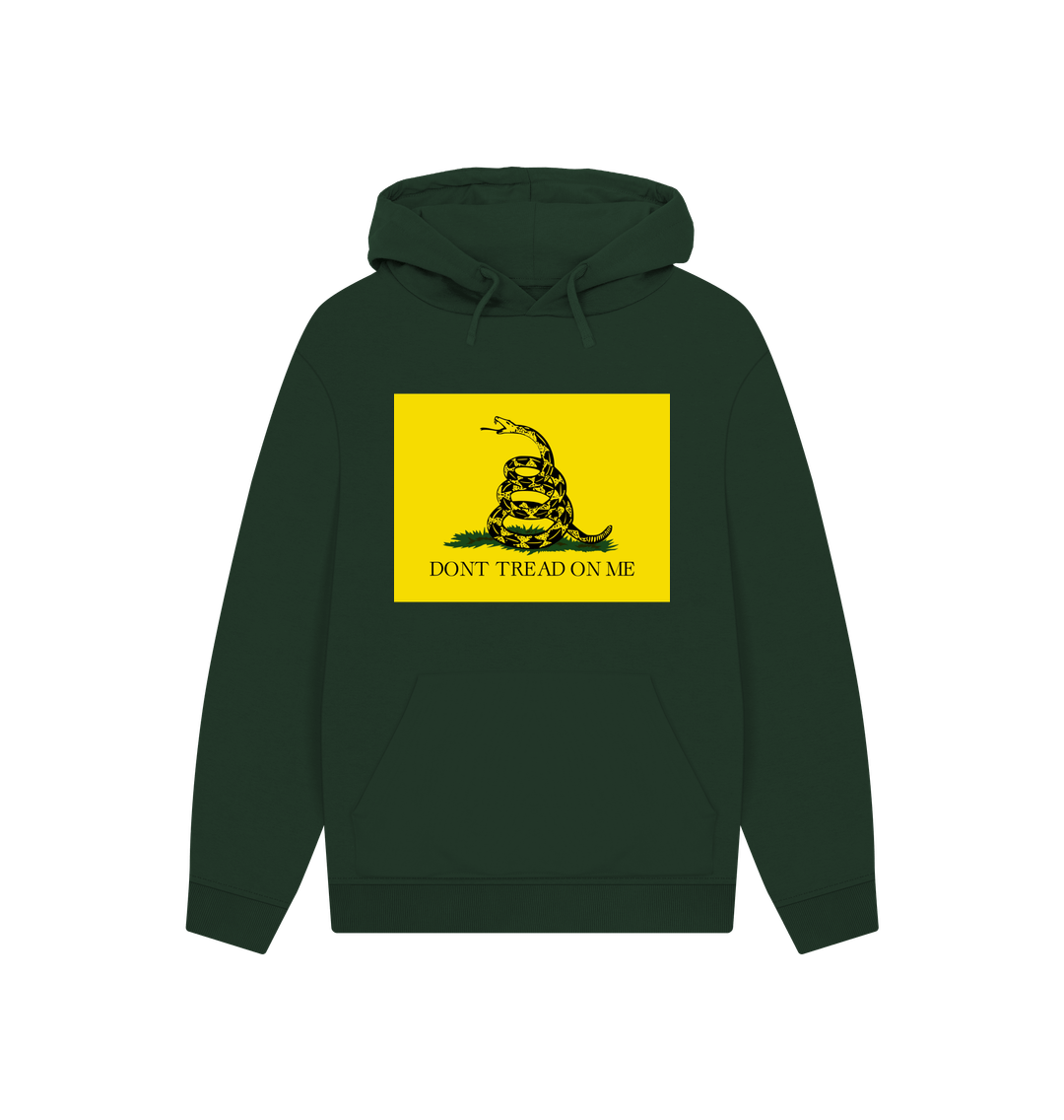 Evergreen Don't Tread On Me Gadsden Flag Graphic 100% Organic Cotton Hoodie (Unisex)