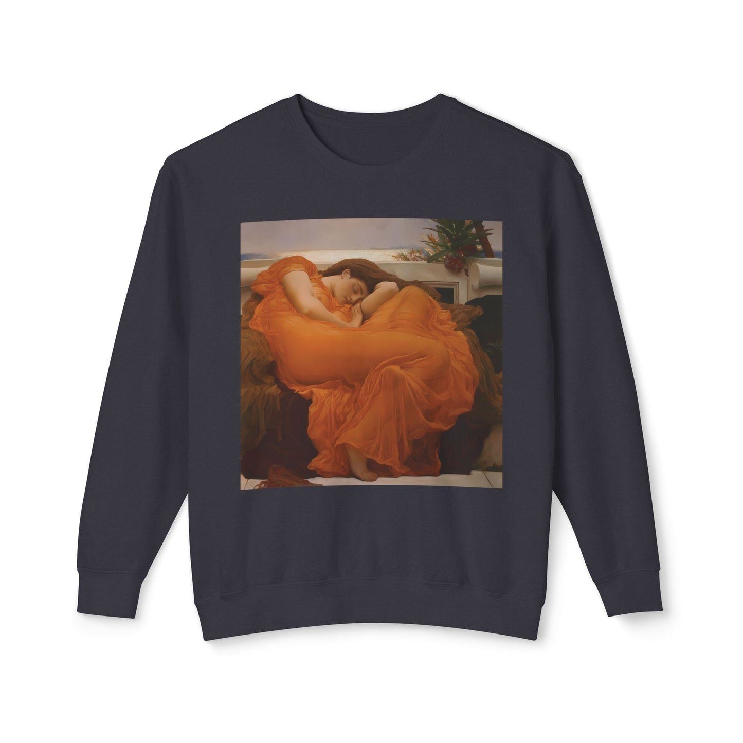 Flaming June Shirt Frederic Leighton Painting Art Graphic Unisex 100% Cotton Sweatshirt (Lightweight)