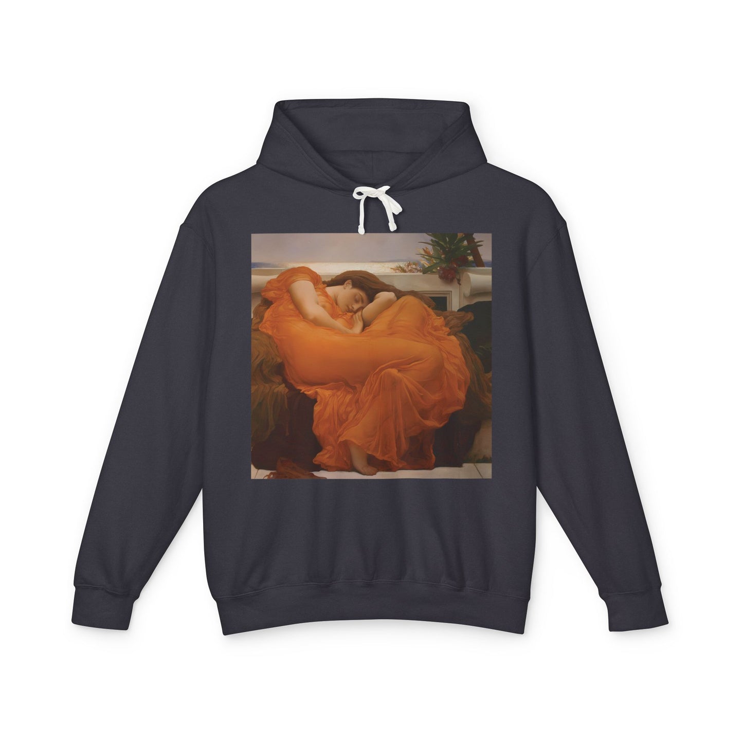 Flaming June Shirt Frederic Leighton Painting Art Graphic Unisex 100% Cotton Hoodie (Lightweight)