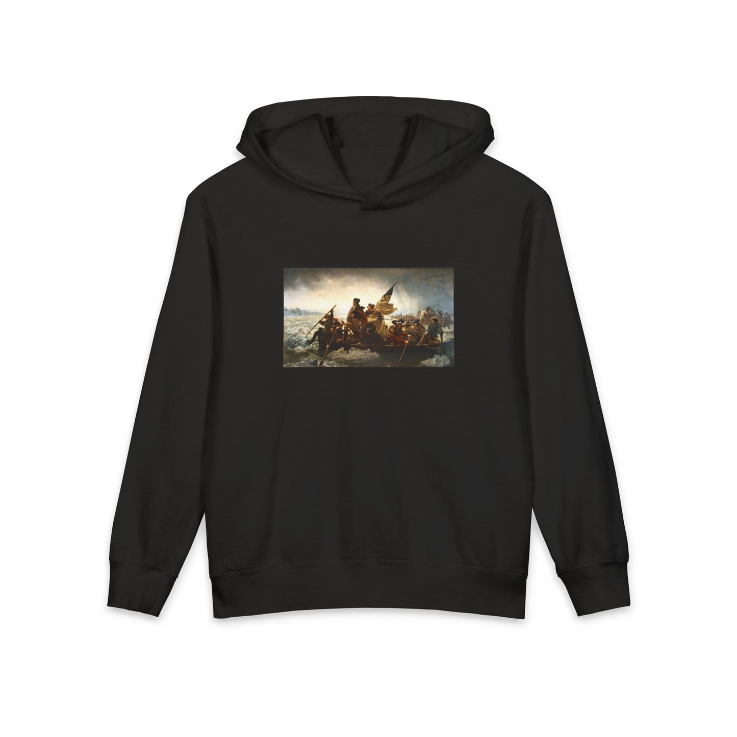 George Washington's Crossing of the Delaware River Emanuel Leutze Art Graphic Kids Hooded Sweatshirt Comfort Colors 1467Y Hoodie