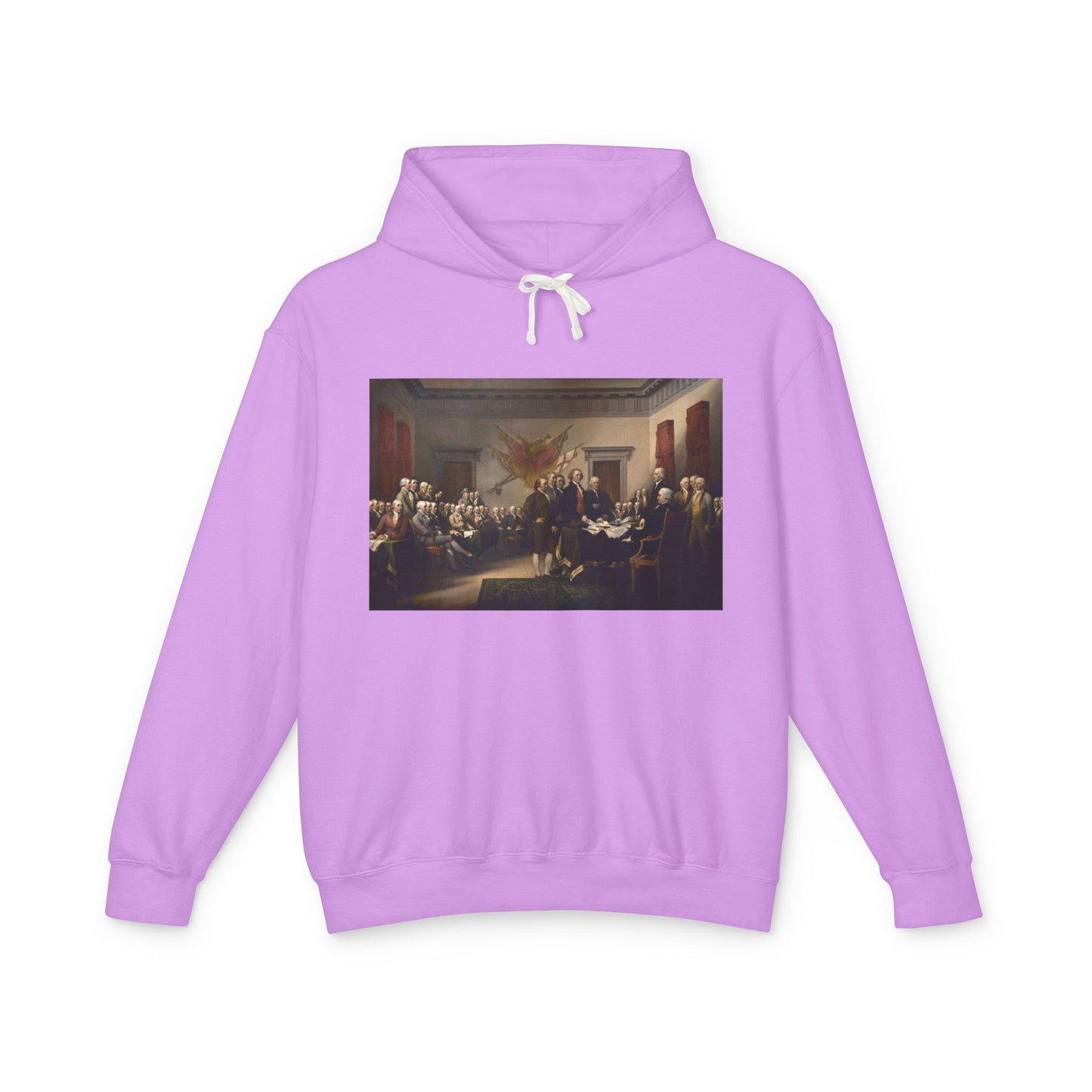 Declaration of Independence Painting John Trumbull 1776 Art Libertarian Graphic Unisex 100% Cotton Hoodie (Lightweight)