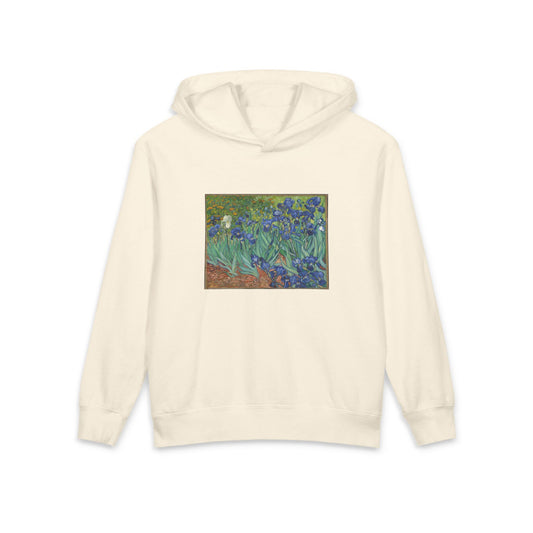 Irises Vincent Van Gogh Famous Painting Art Graphic Kids Hooded Sweatshirt Comfort Colors 1467Y Hoodie