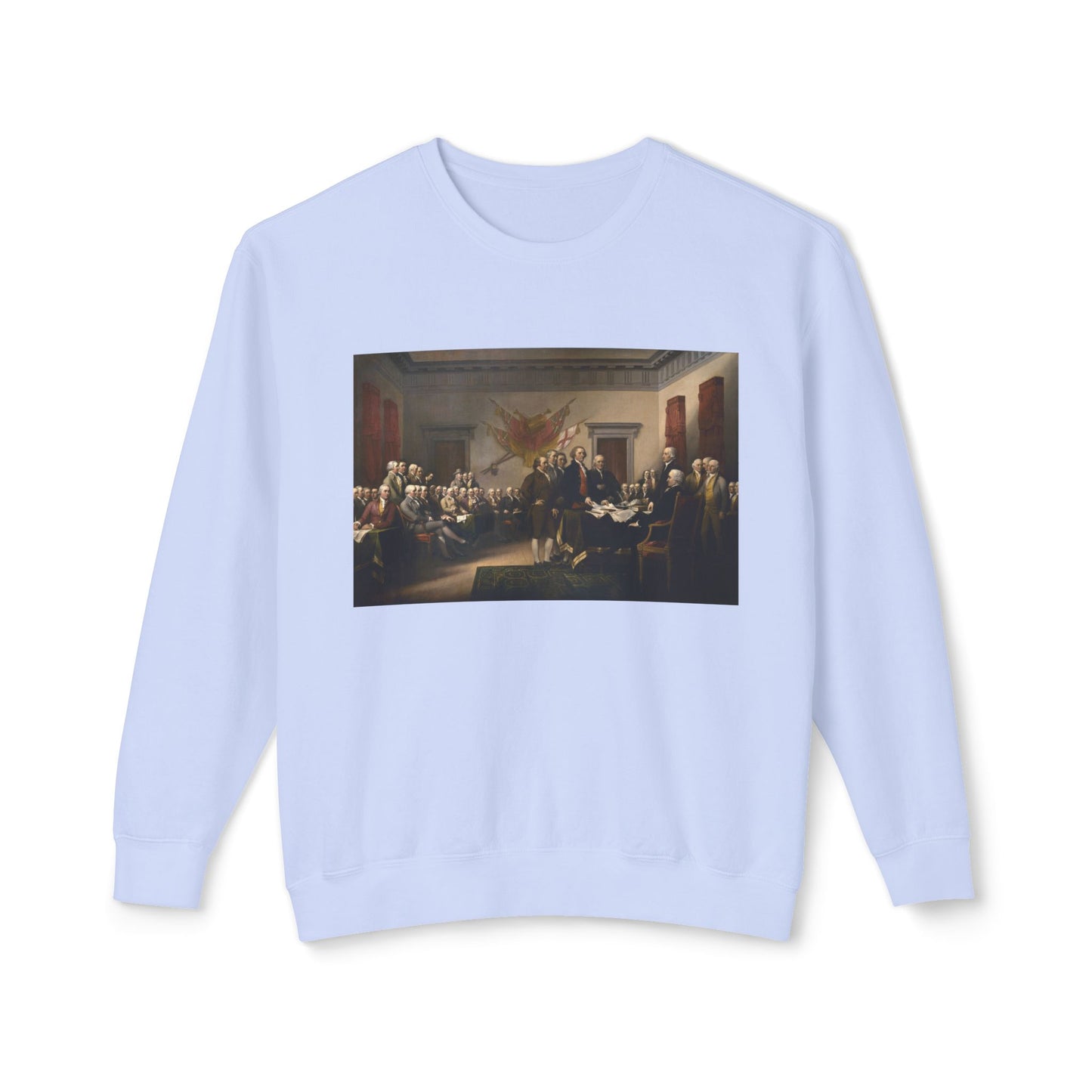 Declaration of Independence Painting John Trumbull 1776 Art Libertarian Graphic Unisex 100% Cotton Sweatshirt (Lightweight)