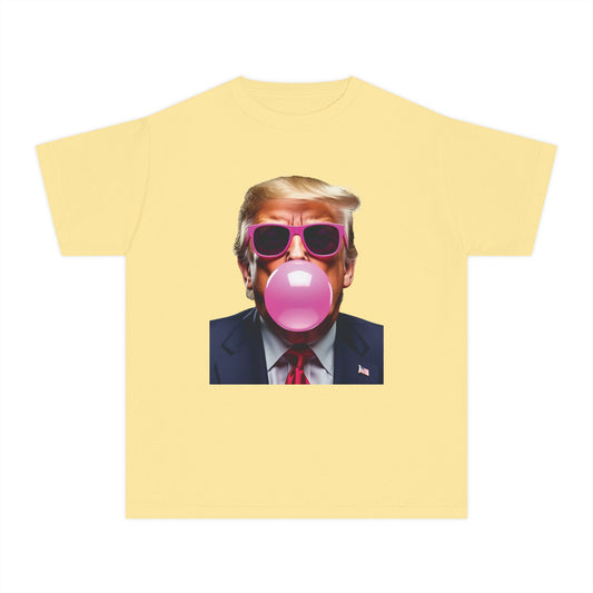 Donald Trump Blowing Bubble Gum Meme Graphic Kids T-Shirt Comfort Colors 9018