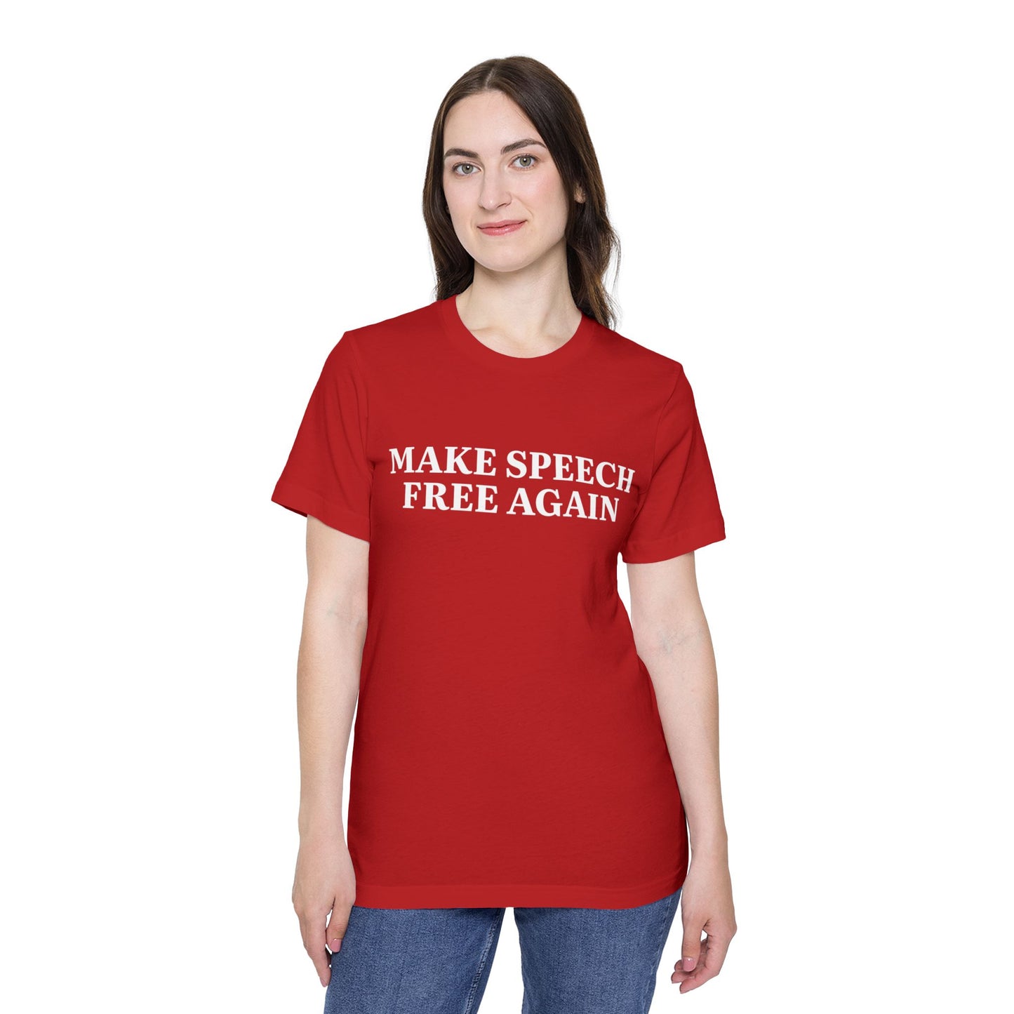 Make Speech Free Again Shirt Unisex Made in USA T-Shirt for Free Speech Trump 2024 Supporters