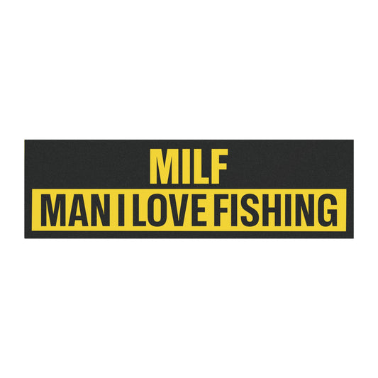 MILF Man I Love Fishing Bumper Sticker Magnet Funny Magnetic Bumper Stickers (Contains Plastic) 3x10"