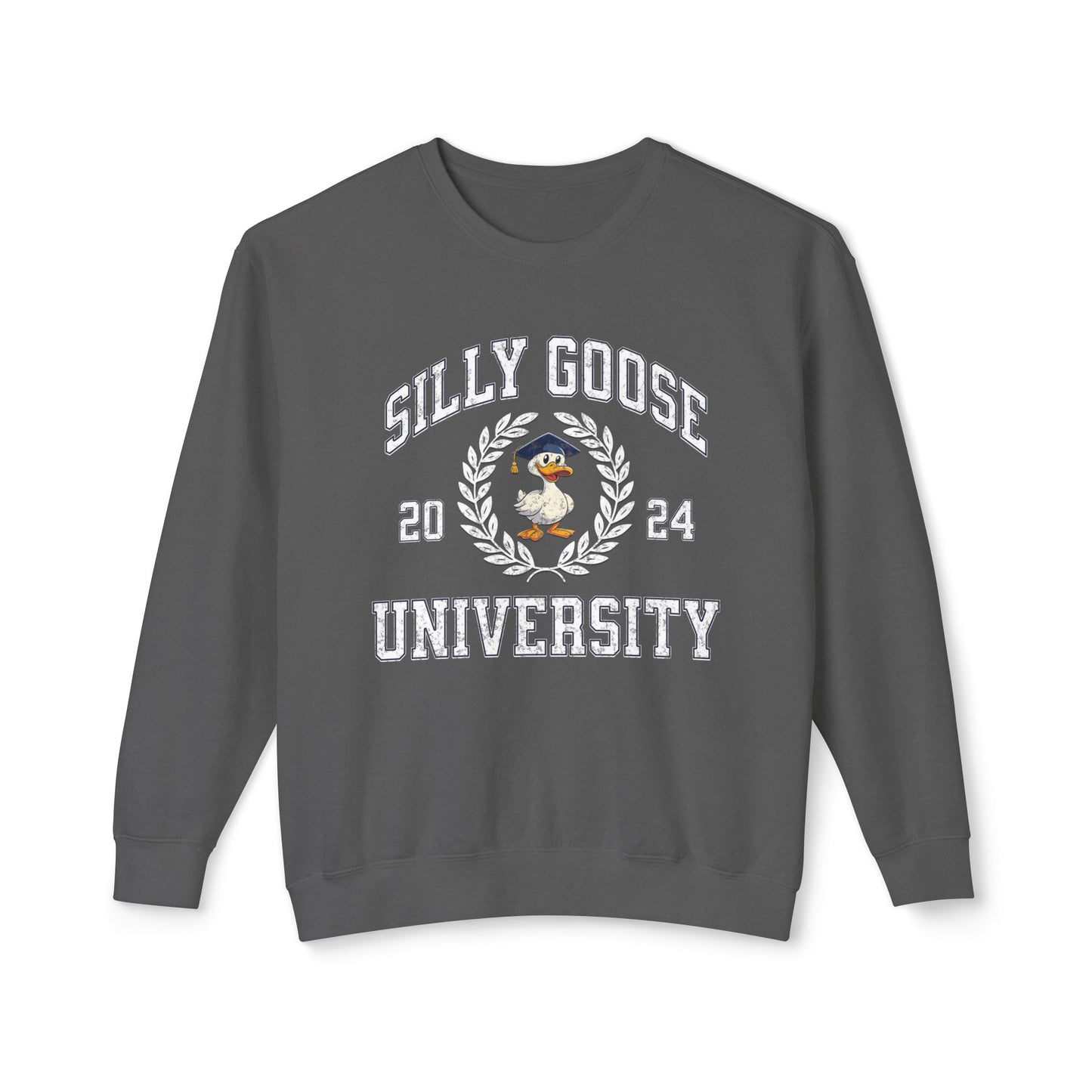 Silly Goose University Shirt Funny Meme Unisex 100% Cotton Sweatshirt (Lightweight)