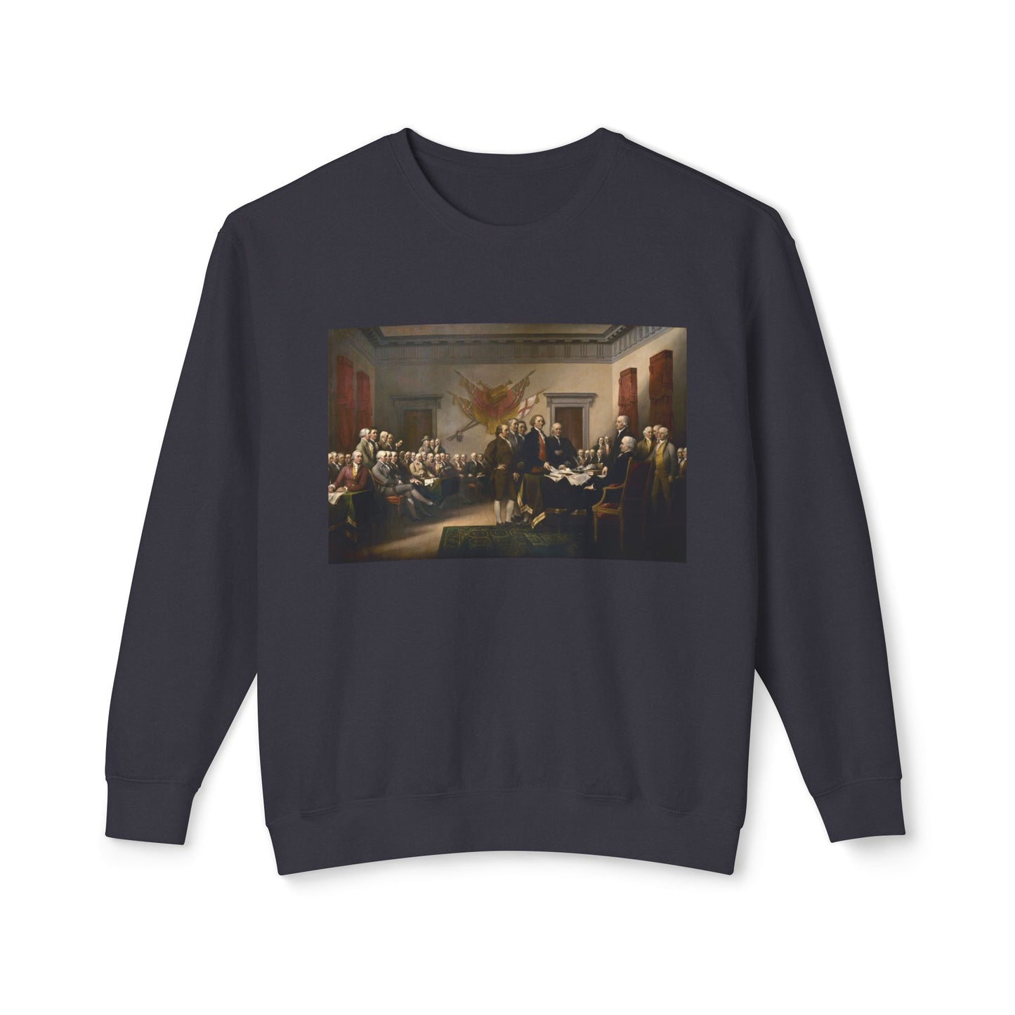 Declaration of Independence Painting John Trumbull 1776 Art Libertarian Graphic Unisex 100% Cotton Sweatshirt (Lightweight)