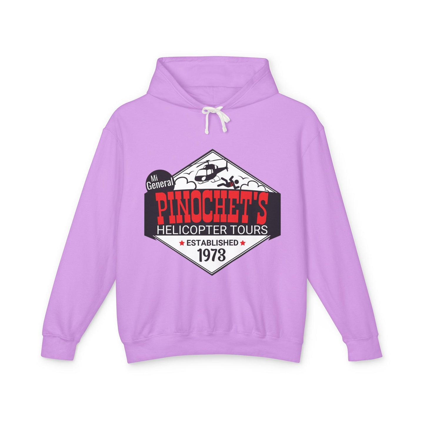 Pinochet's Helicopter Tours Shirt for Anti Communists Established 1973 Mi General Meme Unisex 100% Cotton Hoodie (Lightweight)