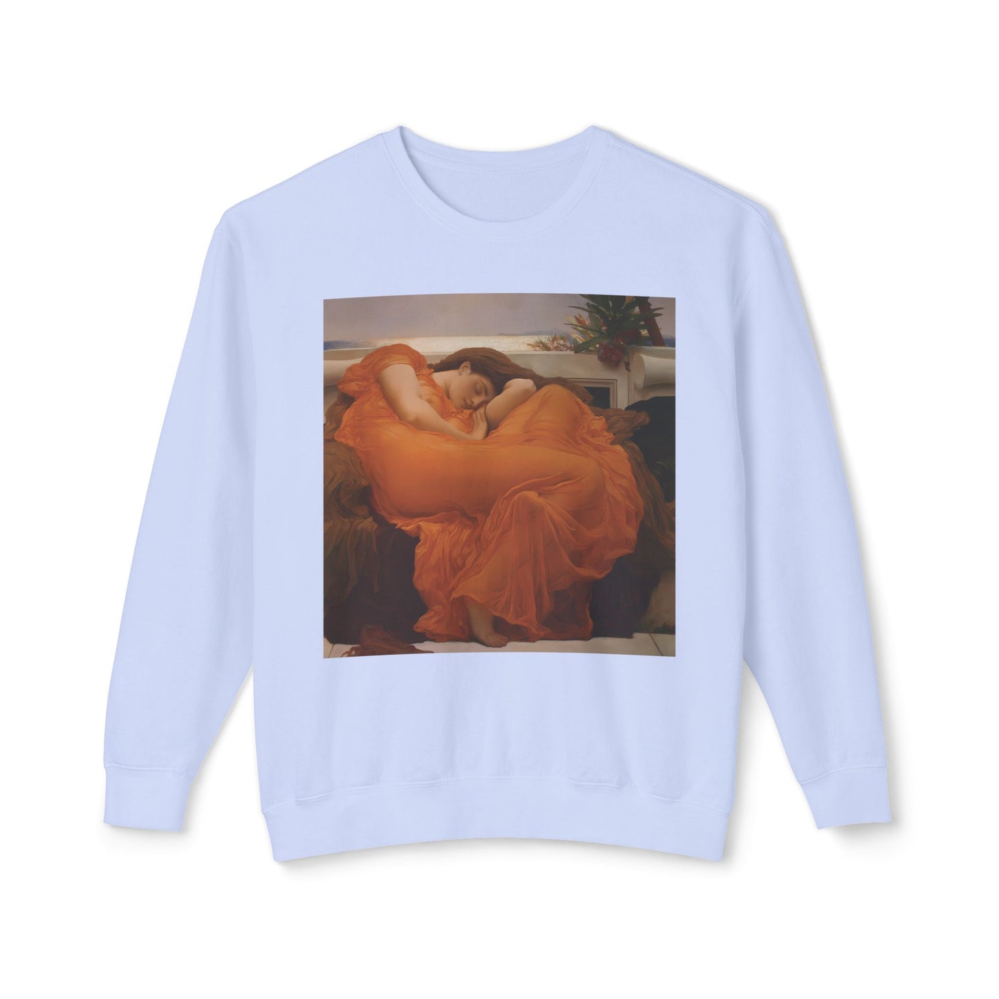 Flaming June Shirt Frederic Leighton Painting Art Graphic Unisex 100% Cotton Sweatshirt (Lightweight)