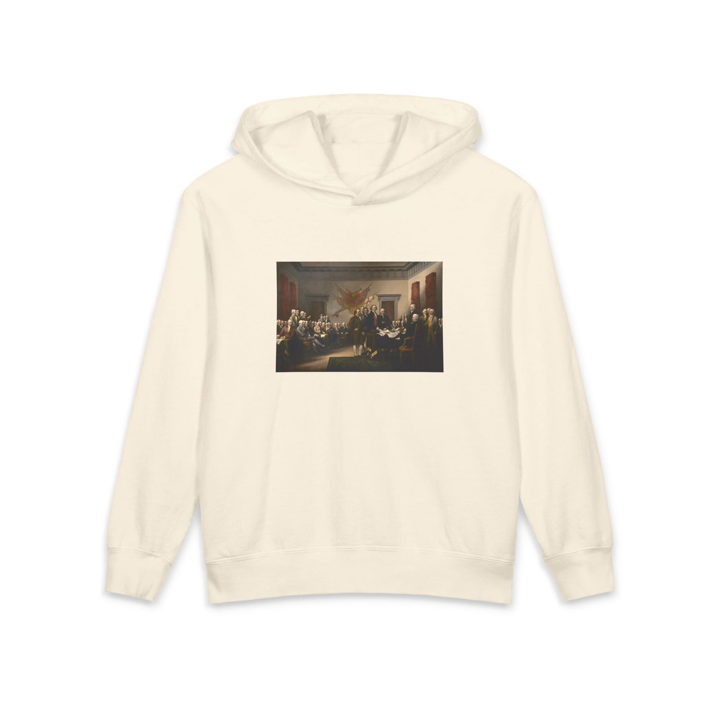 Declaration of Independence Painting John Trumbull 1776 Art Graphic Kids Hooded Sweatshirt Comfort Colors 1467Y Hoodie