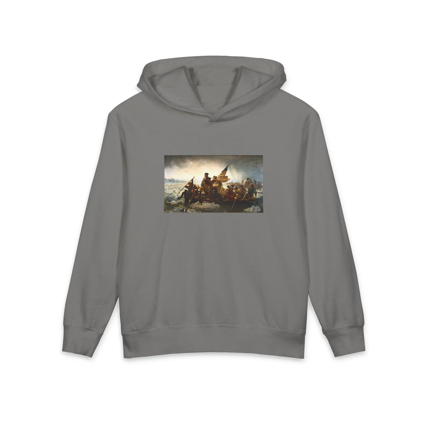 George Washington's Crossing of the Delaware River Emanuel Leutze Art Graphic Kids Hooded Sweatshirt Comfort Colors 1467Y Hoodie