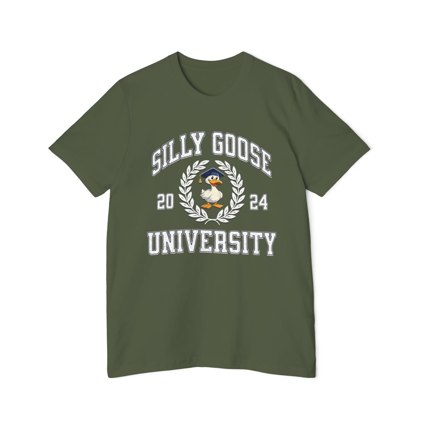 Silly Goose University Shirt Funny Meme Unisex 100% Cotton Made in USA T-Shirt