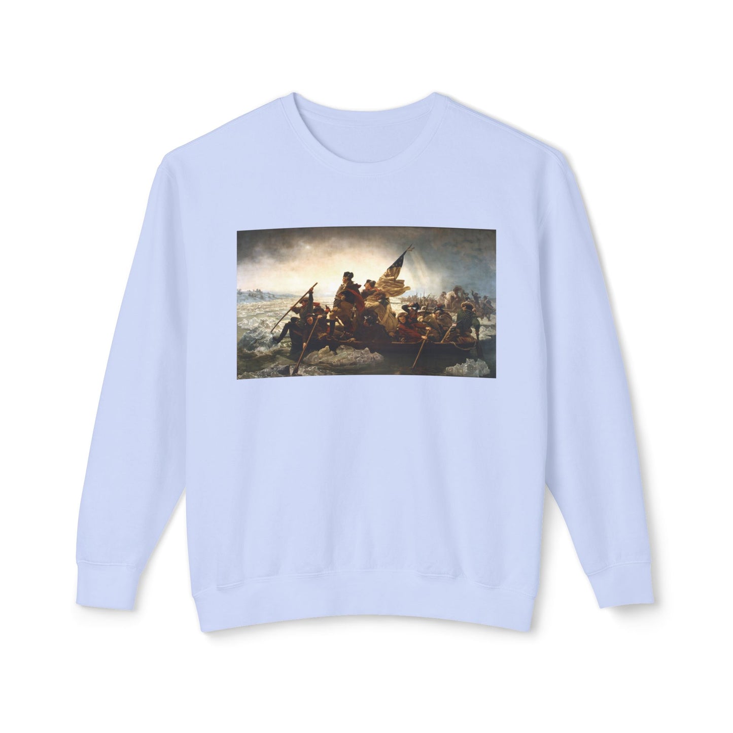 George Washington's Crossing of the Delaware River Emanuel Leutze Painting Graphic Unisex 100% Cotton Sweatshirt (Lightweight)