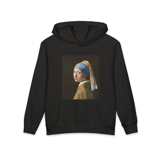 Girl with a Pearl Earring Johannes Vermeer Famous Painting Art Graphic Kids Hooded Sweatshirt Comfort Colors 1467Y Hoodie