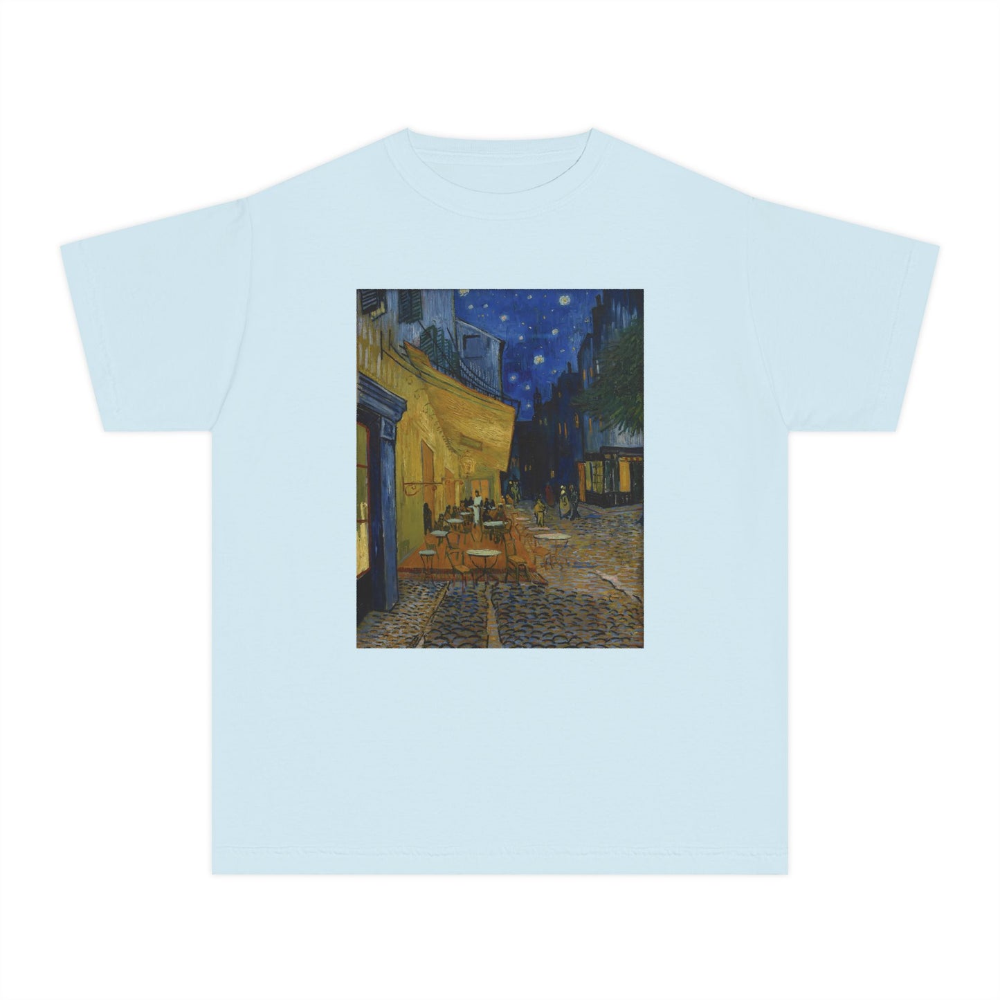 Cafe Terrace at Night Vincent Van Gogh Art Famous Painting Graphic Kids T-Shirt Comfort Colors 9018