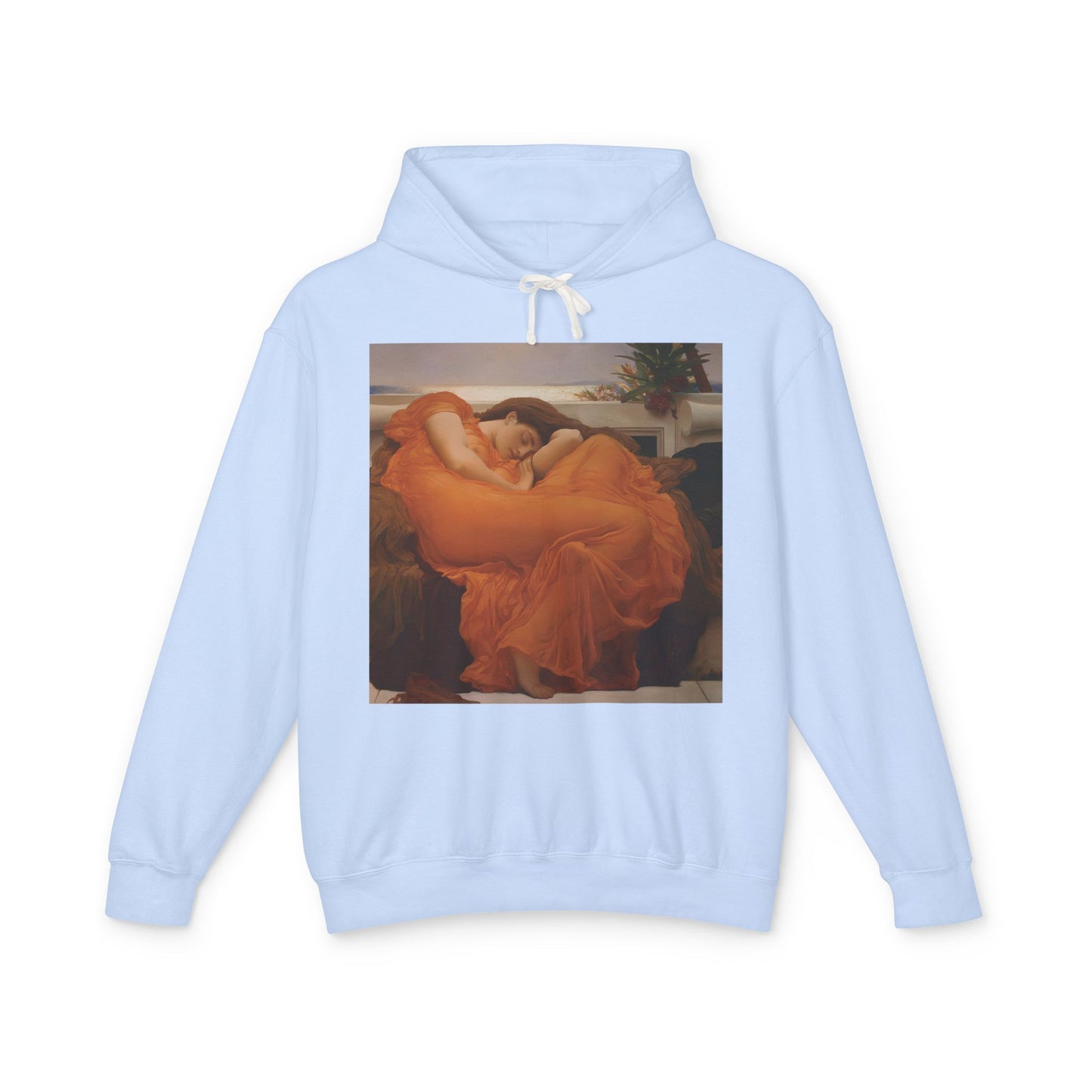 Flaming June Shirt Frederic Leighton Painting Art Graphic Unisex 100% Cotton Hoodie (Lightweight)