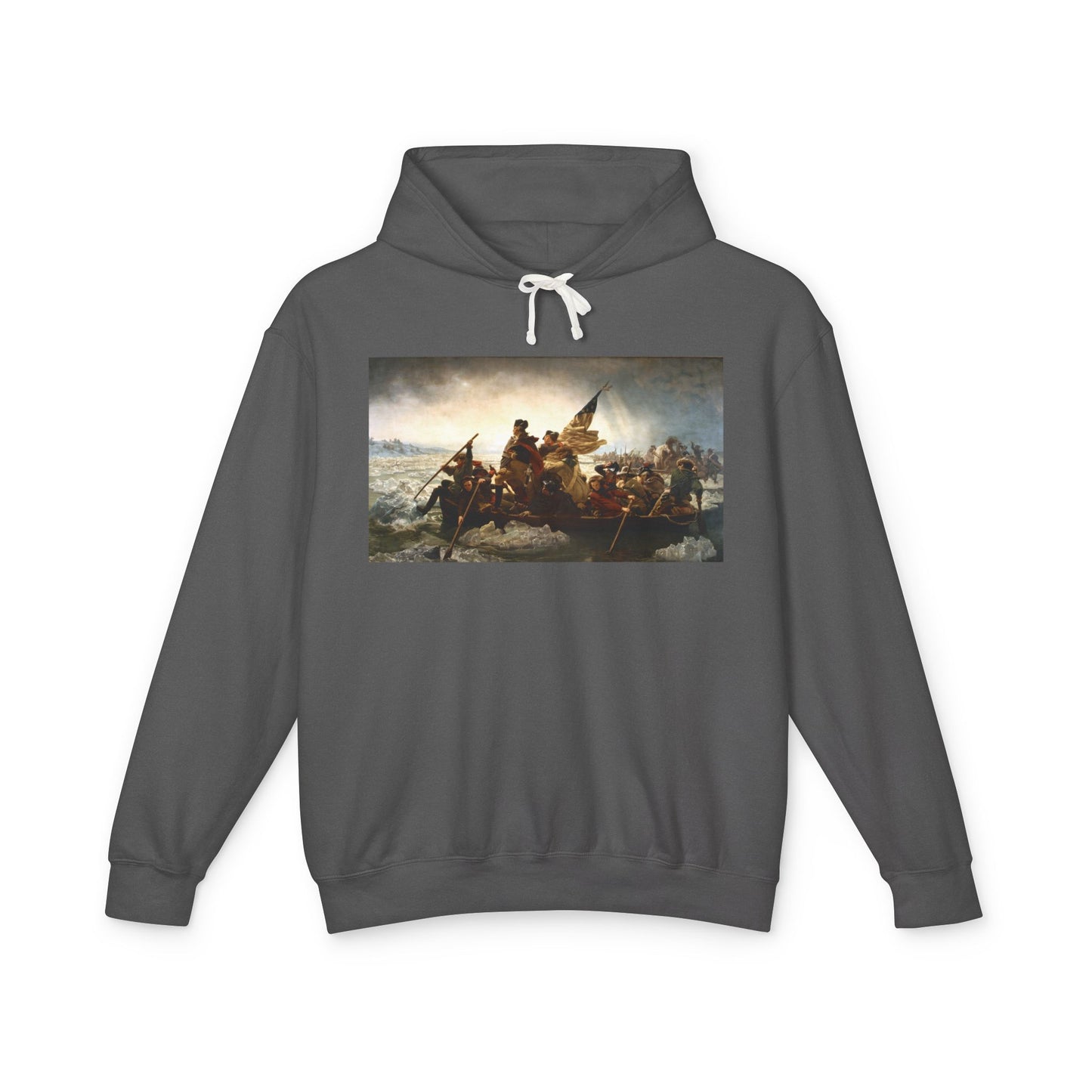 George Washington's Crossing of the Delaware River Emanuel Leutze Painting Graphic Unisex 100% Cotton Hoodie (Lightweight)