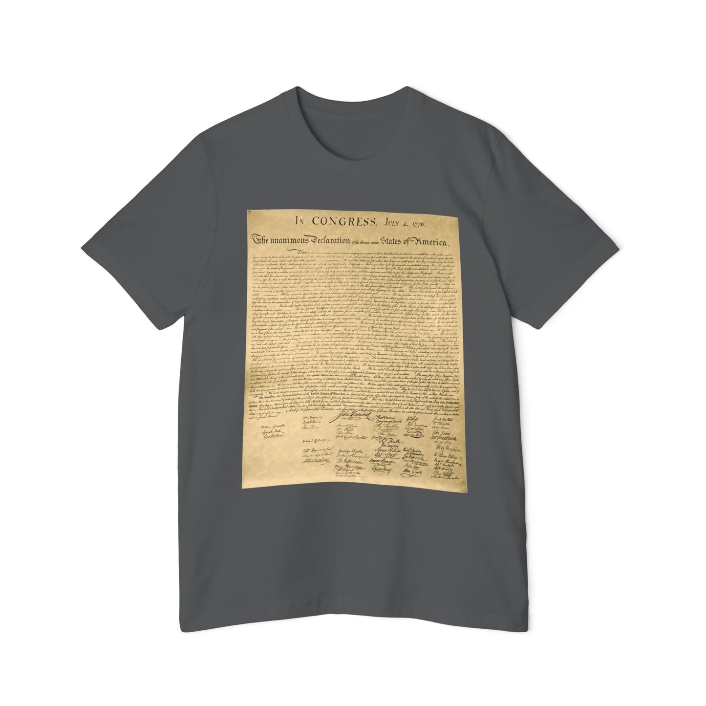 Declaration of Independence Shirt Unisex Made in USA T-Shirt