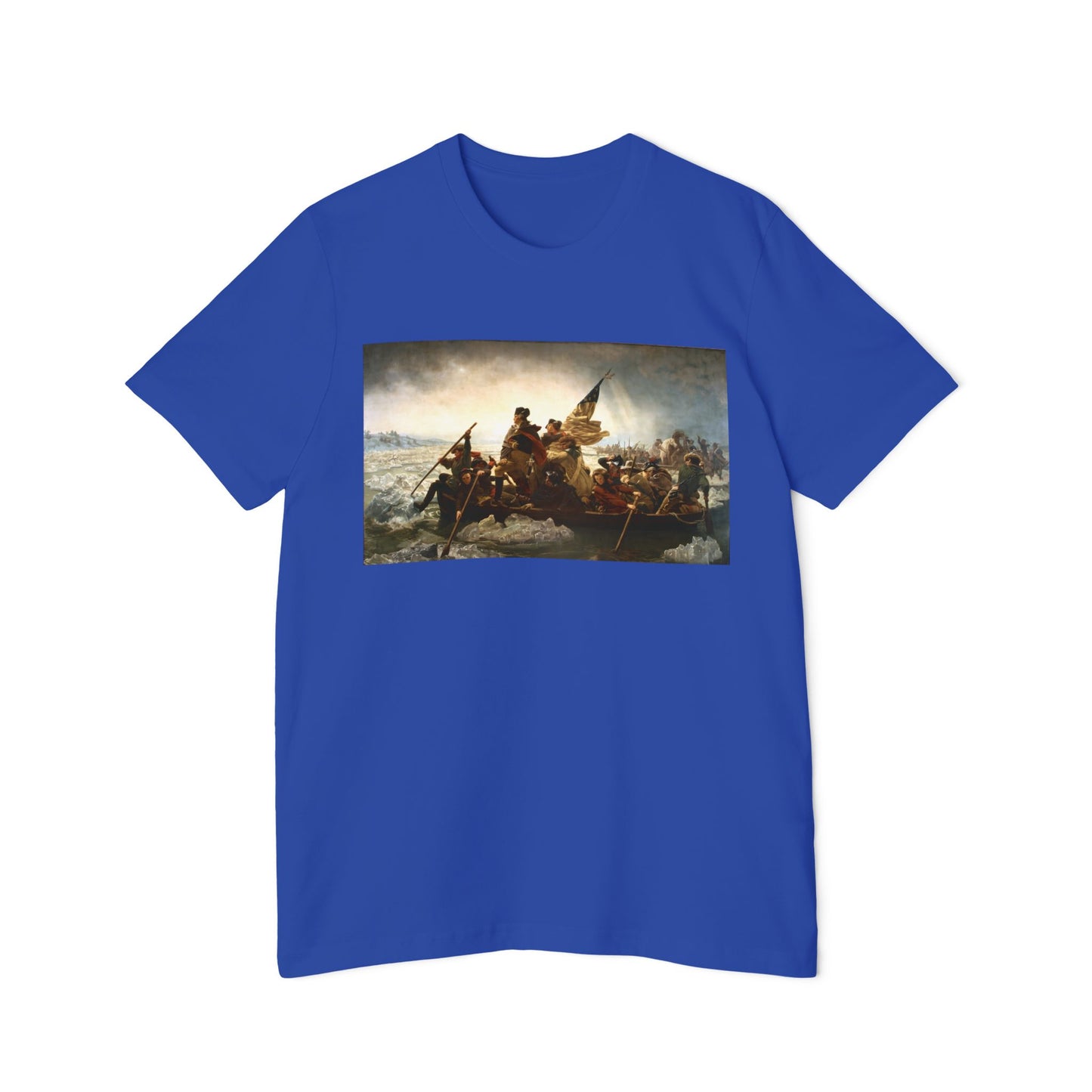 George Washington's Crossing of the Delaware River Emanuel Leutze Painting Graphic Unisex 100% Cotton Made in USA T-Shirt