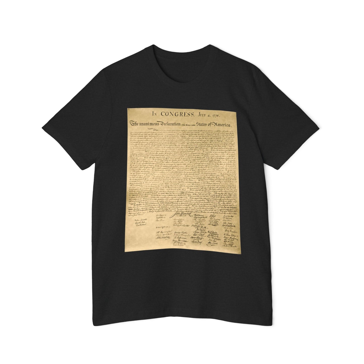 Declaration of Independence Shirt Unisex Made in USA T-Shirt