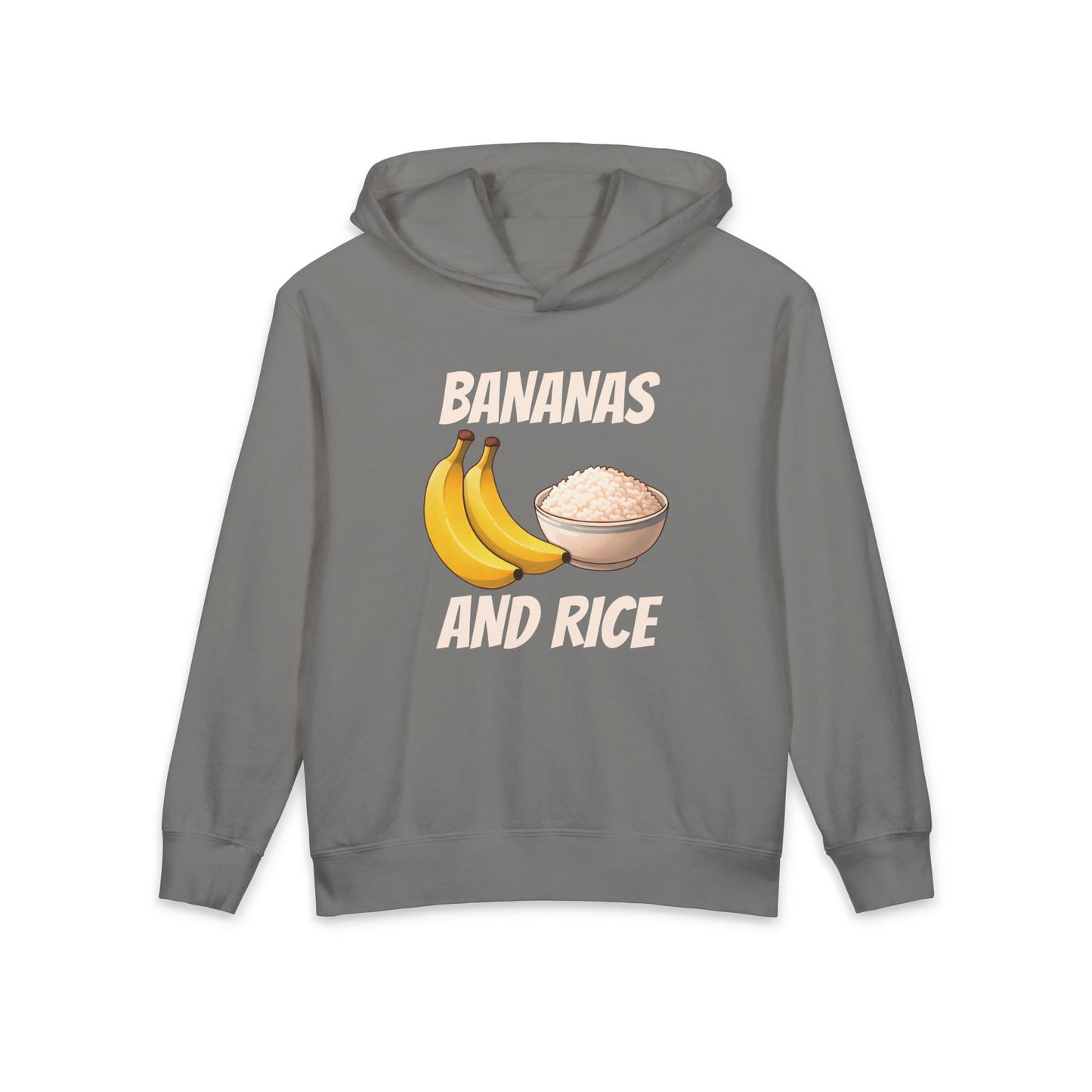 Bananas and Rice Meme Graphic Kids Hooded Sweatshirt Comfort Colors 1467Y Hoodie