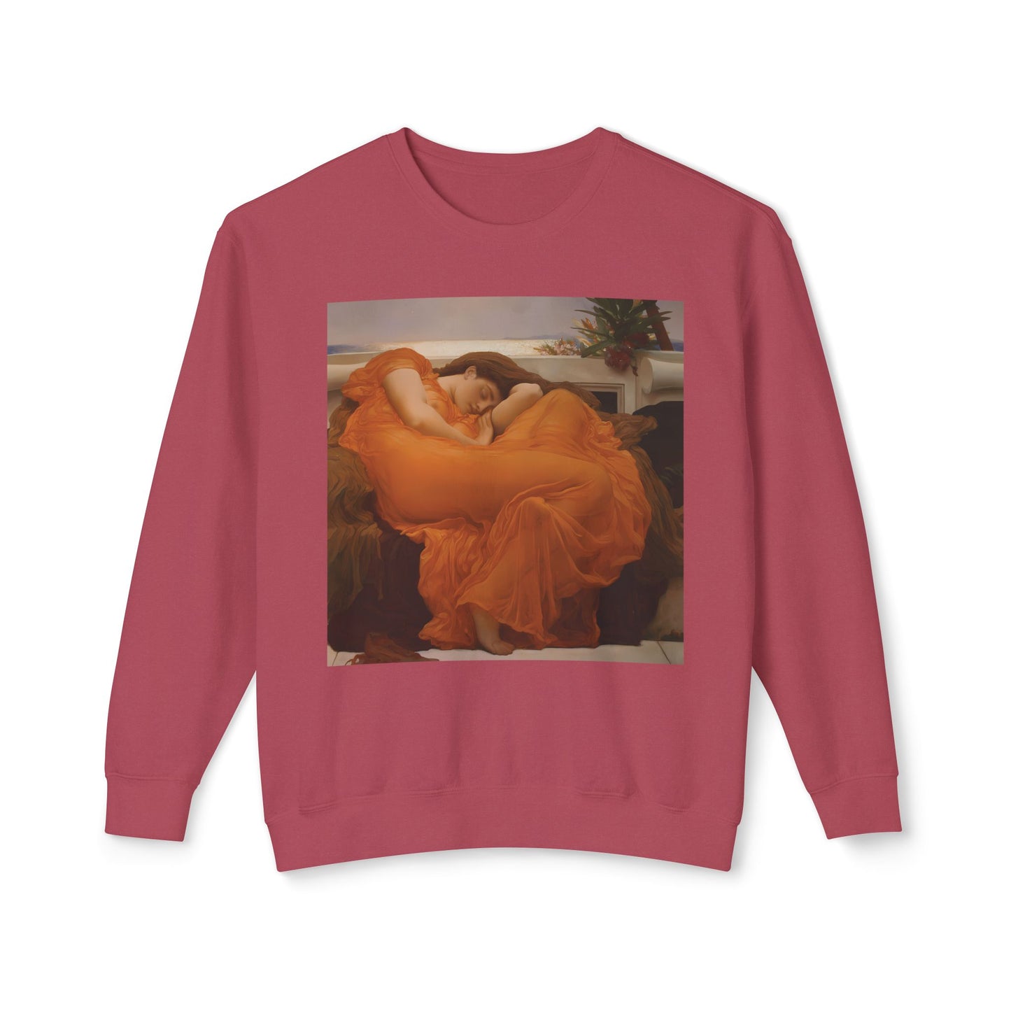 Flaming June Shirt Frederic Leighton Painting Art Graphic Unisex 100% Cotton Sweatshirt (Lightweight)