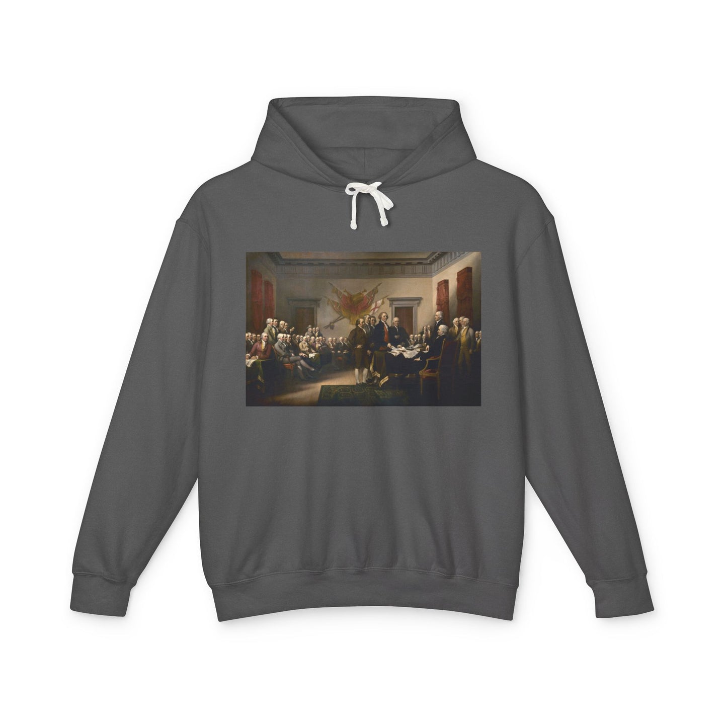 Declaration of Independence Painting John Trumbull 1776 Art Libertarian Graphic Unisex 100% Cotton Hoodie (Lightweight)