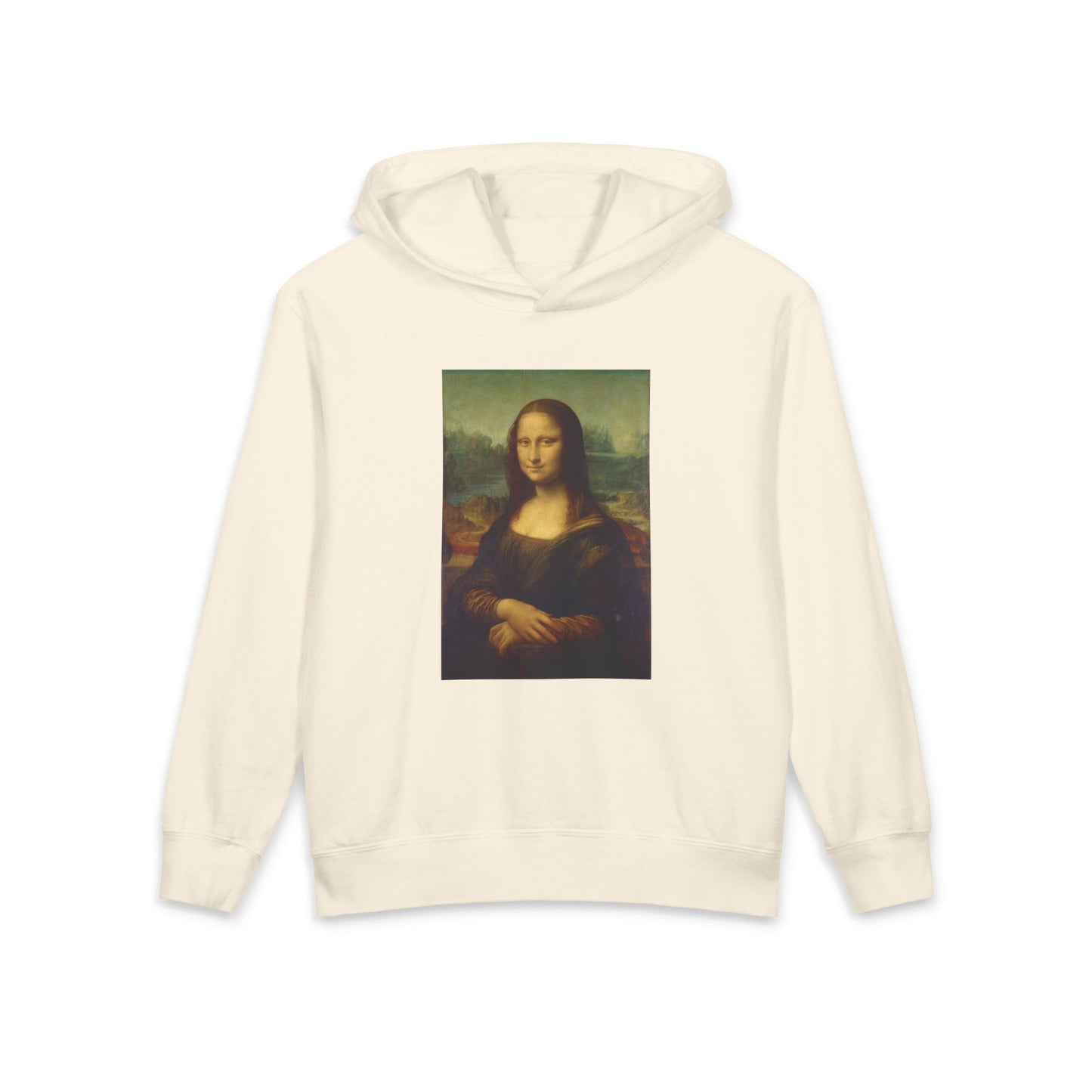 Mona Lisa Leonardo da Vinci Famous Painting Art Graphic Kids Hooded Sweatshirt Comfort Colors 1467Y Hoodie