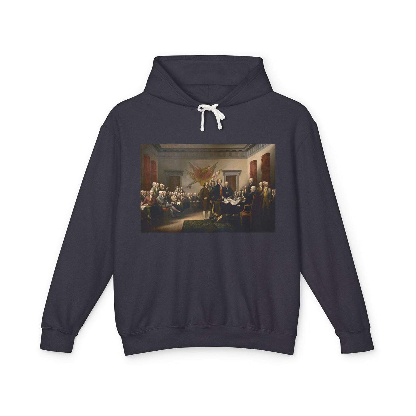 Declaration of Independence Painting John Trumbull 1776 Art Libertarian Graphic Unisex 100% Cotton Hoodie (Lightweight)